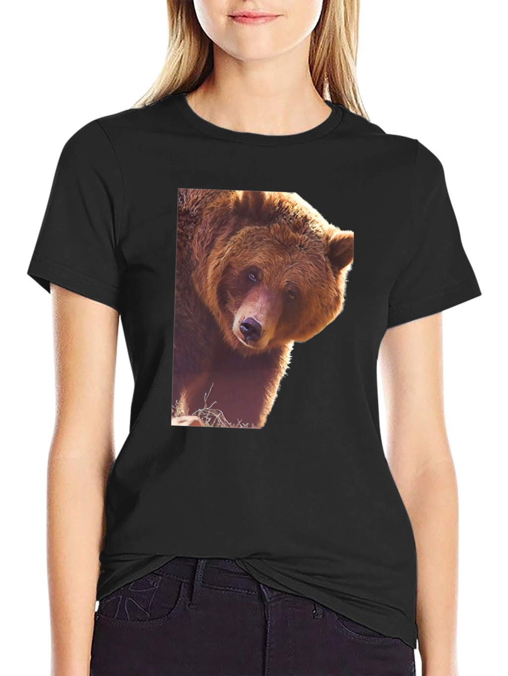 Bear Graphic Black T-Shirt