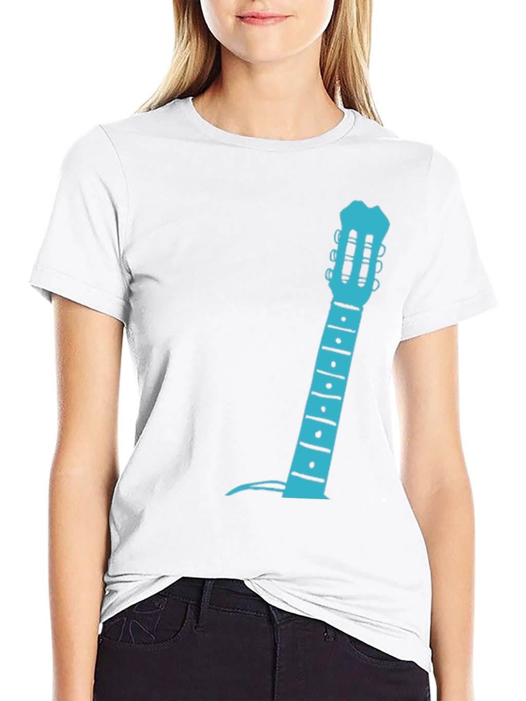Guitar Neck Graphic Tee - Black