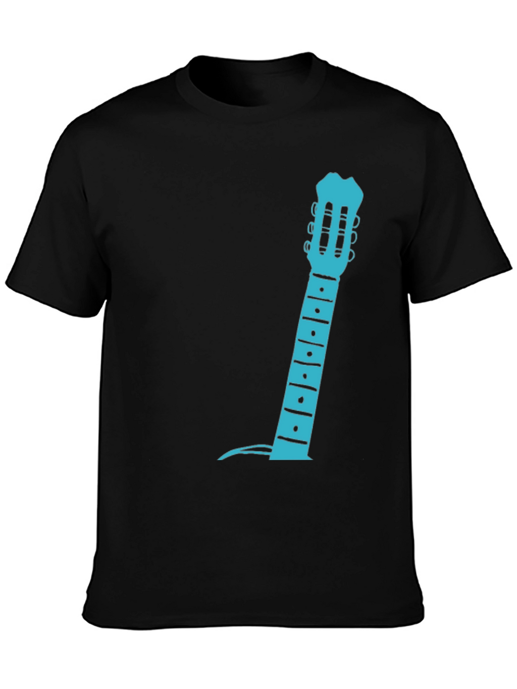Guitar Neck Graphic Tee - Black