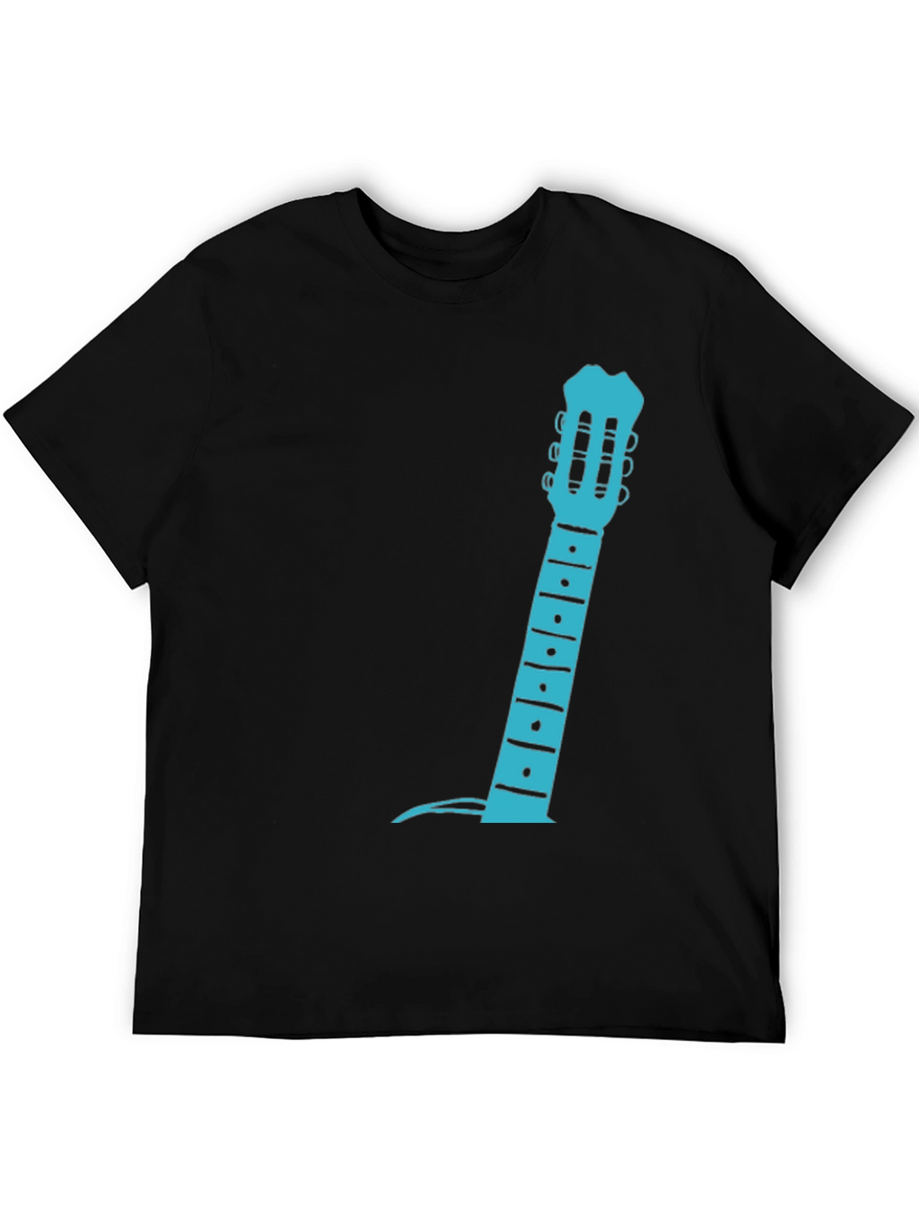 Guitar Neck Graphic Tee - Black