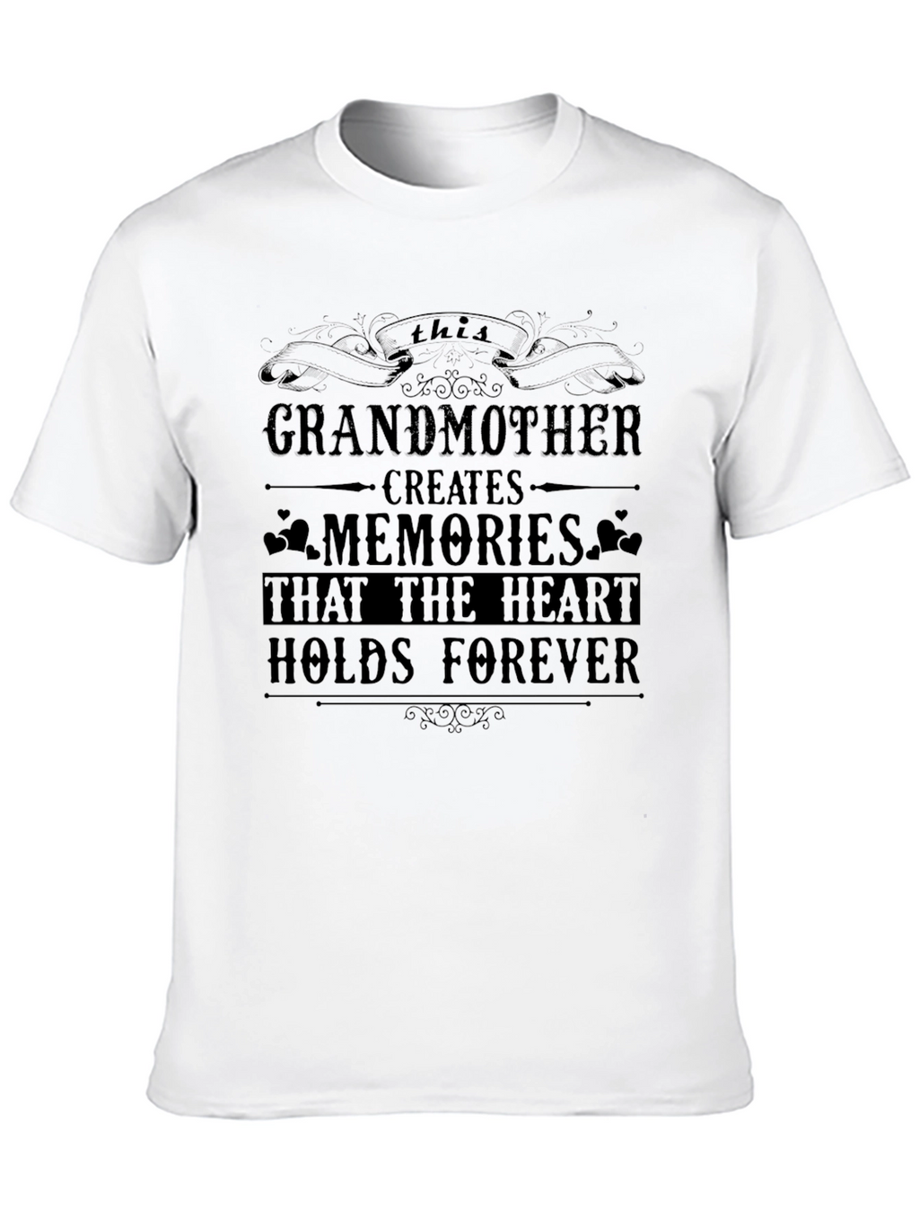 Grandmother Creates Memories Black T-Shirt