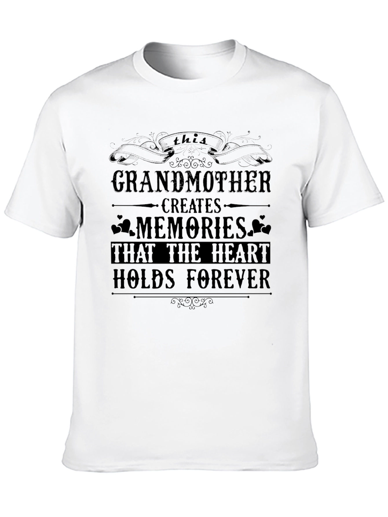 Grandmother Creates Memories Black T-Shirt