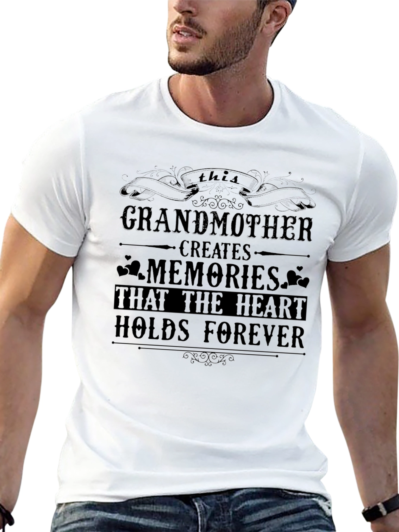 Grandmother Creates Memories Black T-Shirt