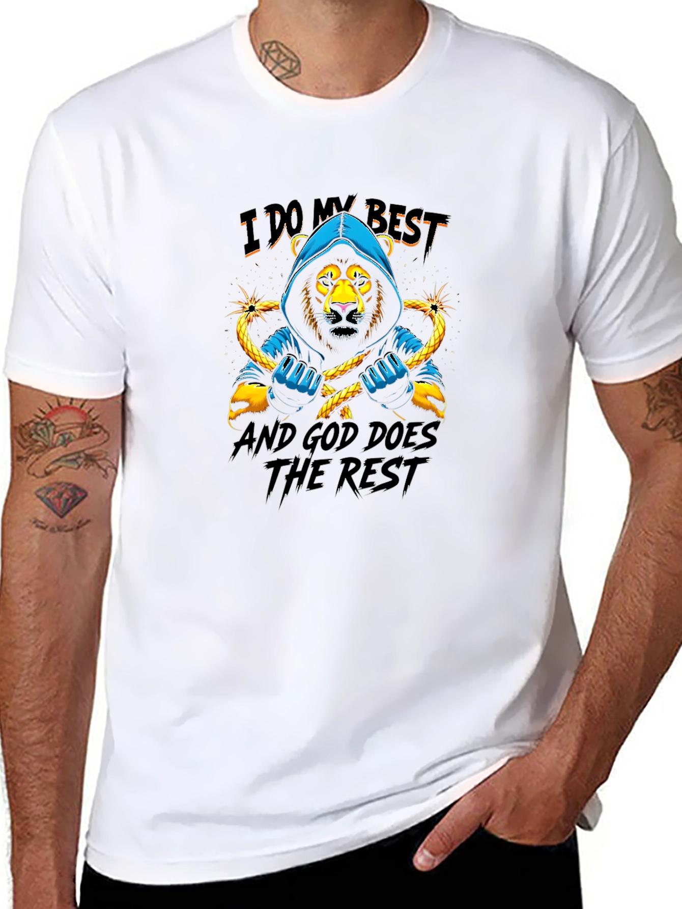 I Do My Best Lion Graphic T-Shirt