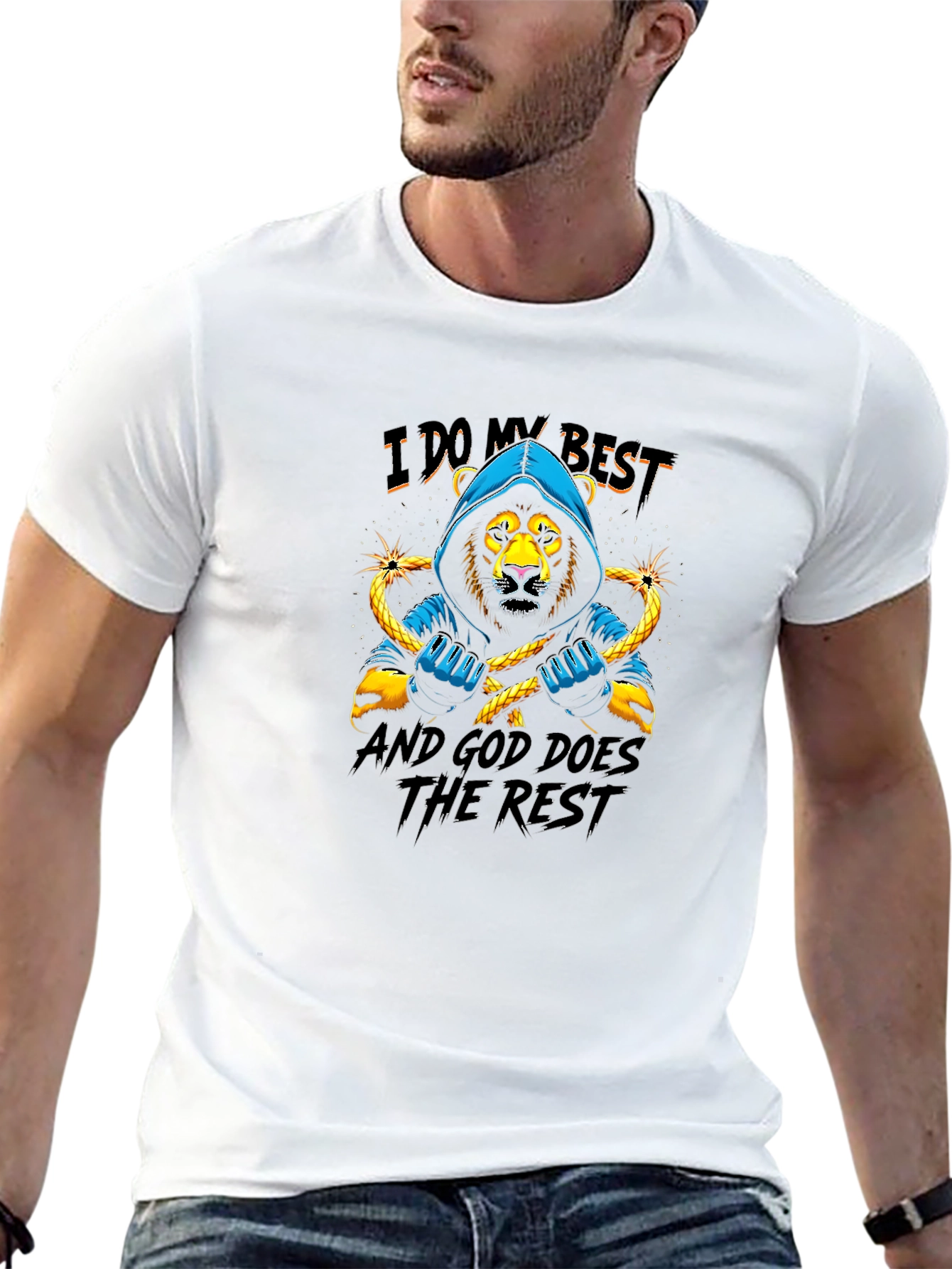 I Do My Best Lion Graphic T-Shirt