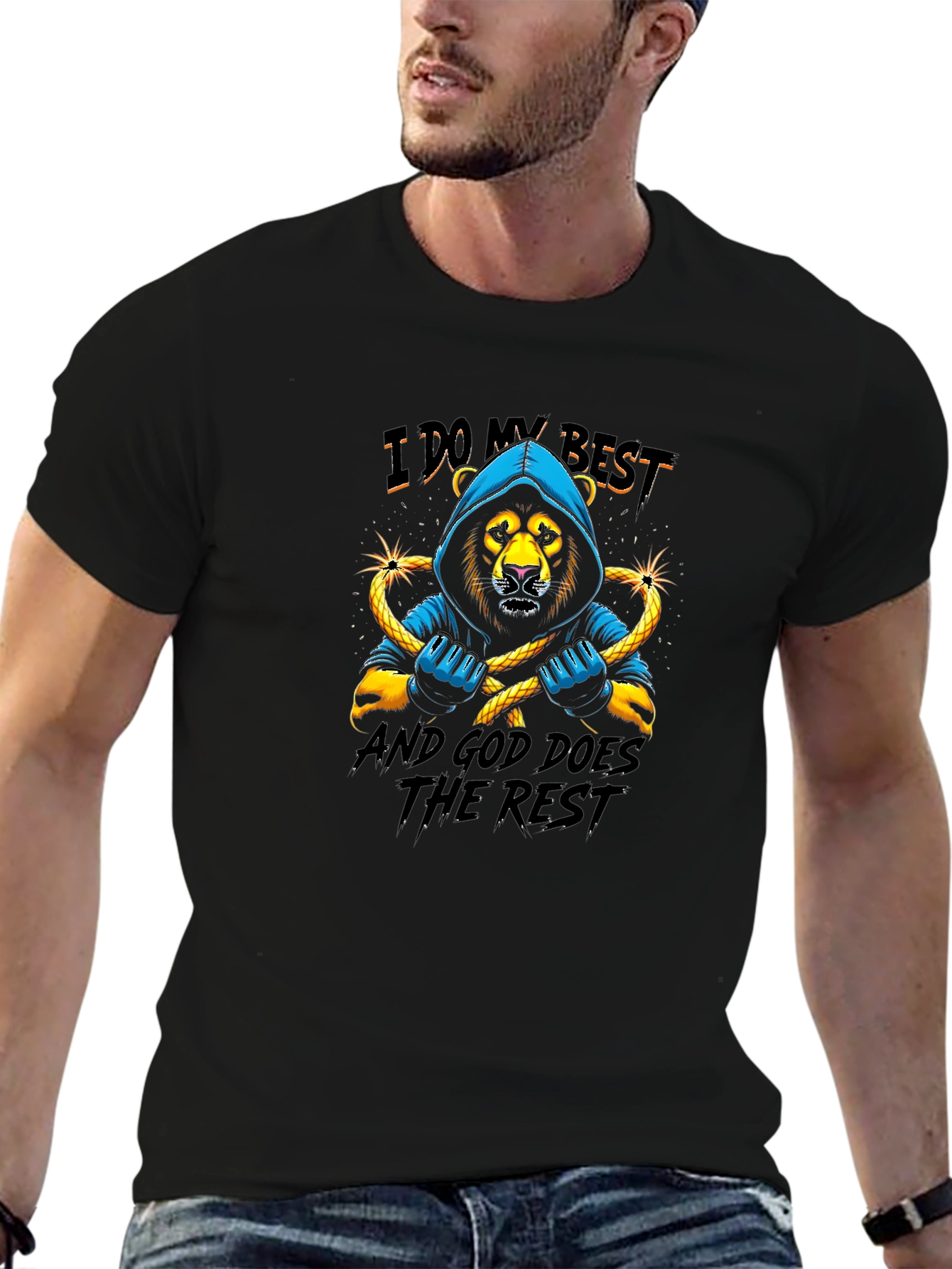 I Do My Best Lion Graphic T-Shirt