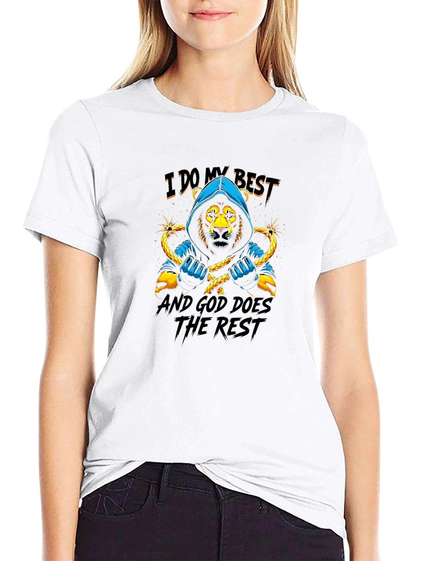 I Do My Best Lion Graphic T-Shirt