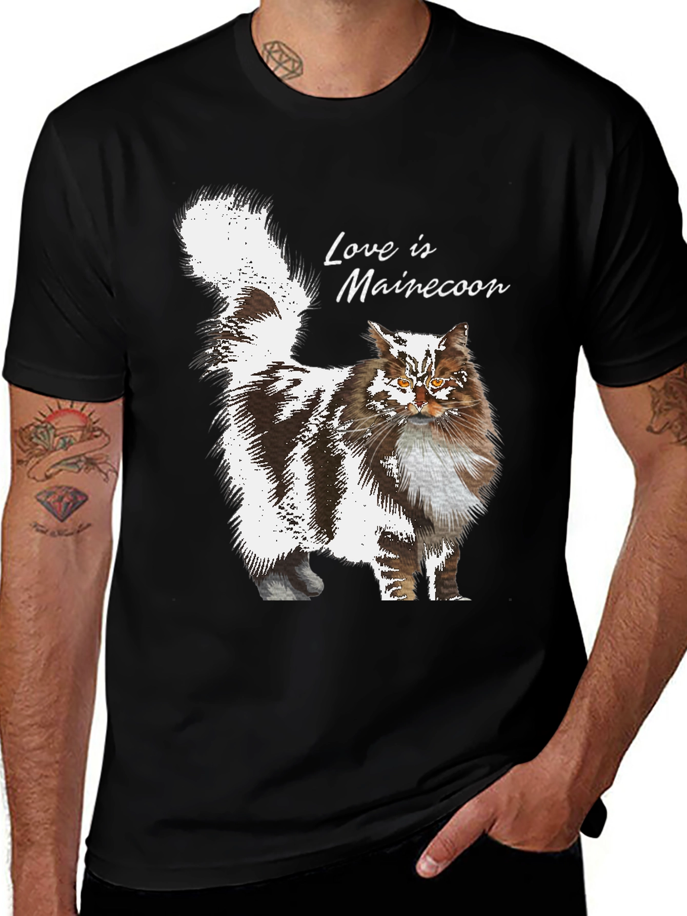 Maine Coon Cat T-Shirt - Love is Maine Coon Tee