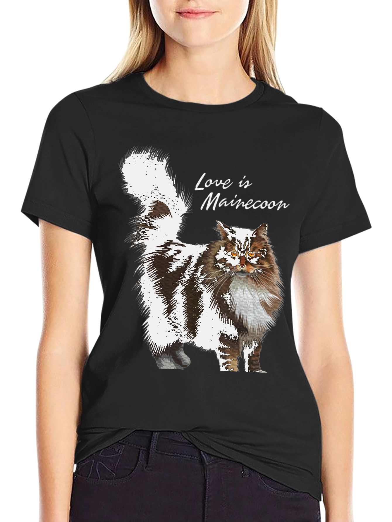 Maine Coon Cat T-Shirt - Love is Maine Coon Tee