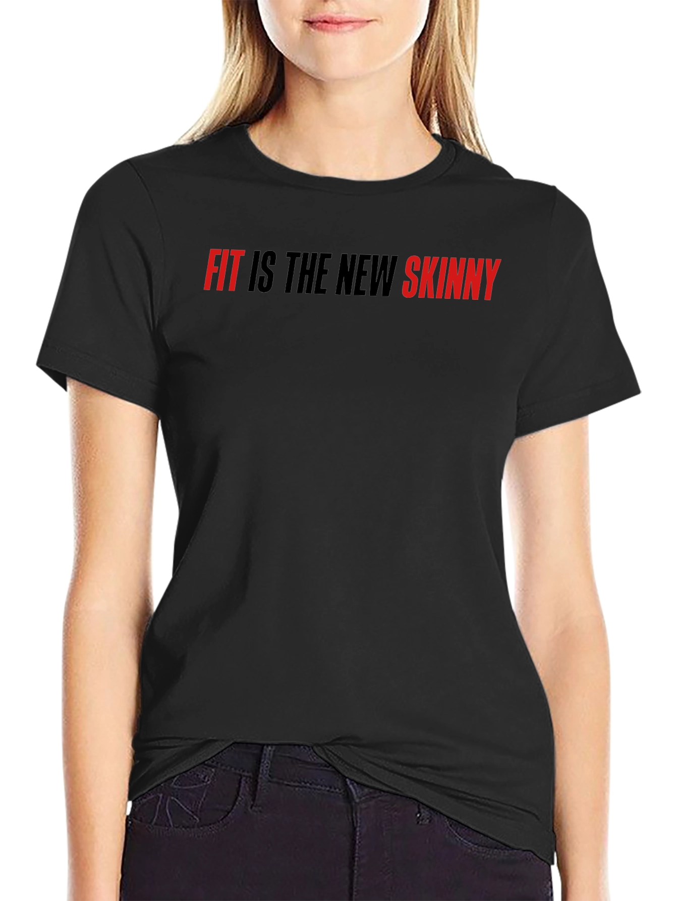 Fit is the New Skinny Black Graphic Tee