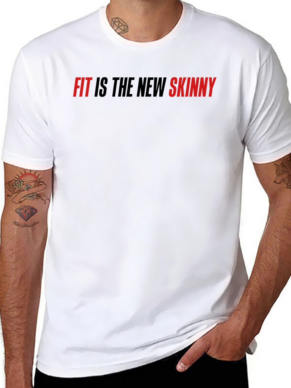 Fit is the New Skinny Black Graphic Tee