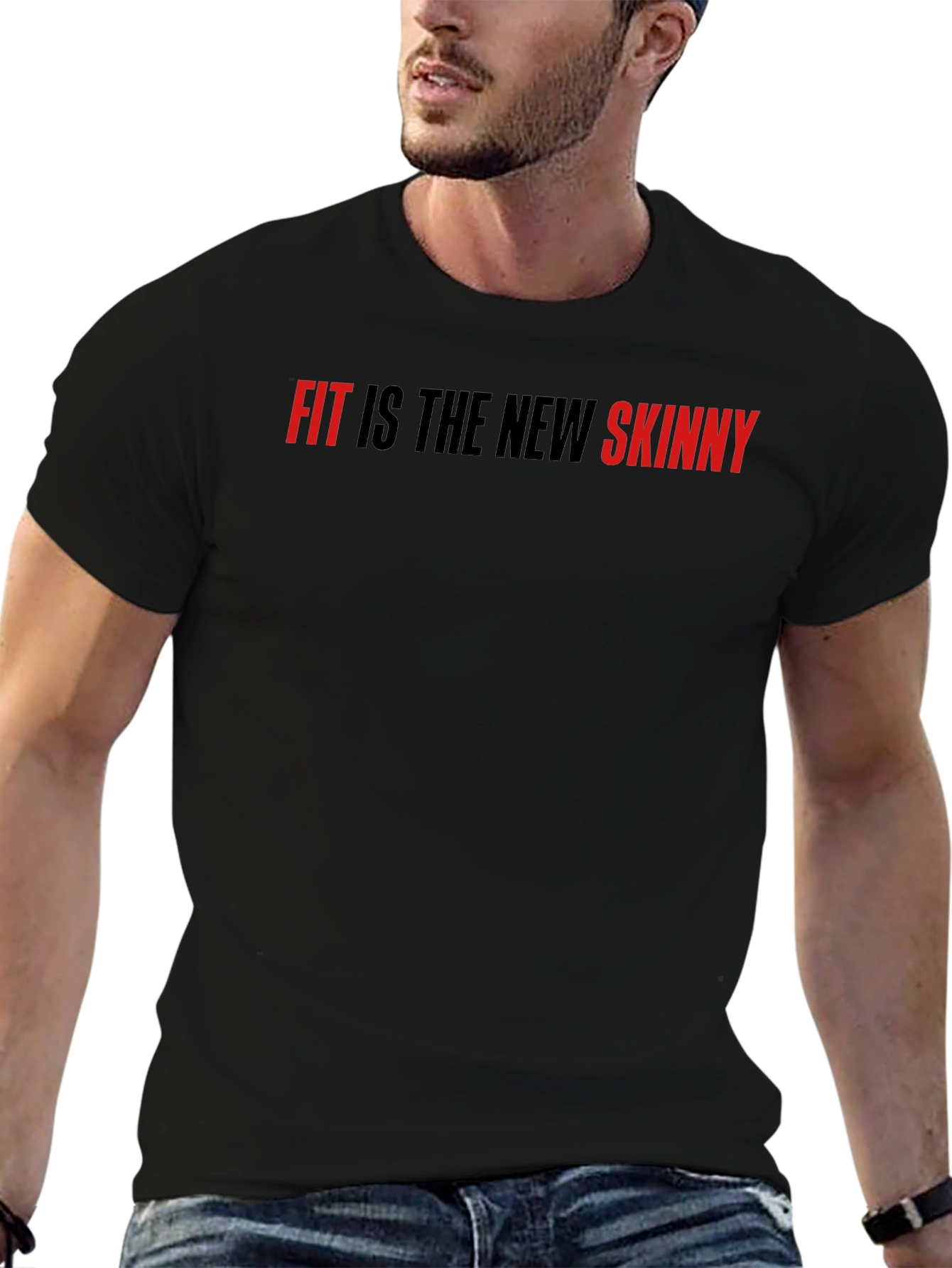 Fit is the New Skinny Black Graphic Tee