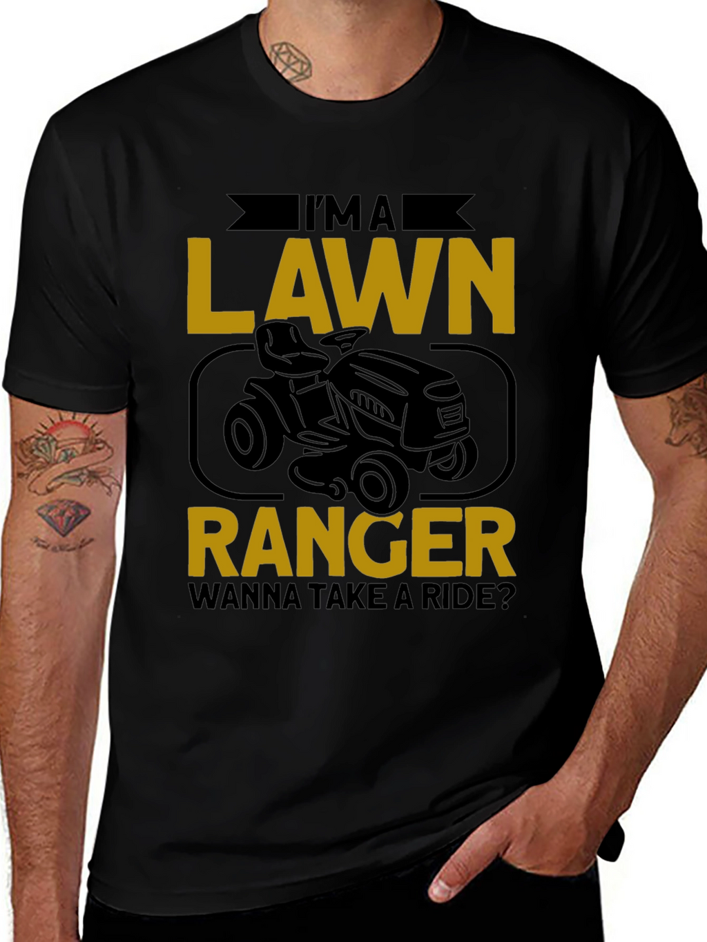Lawn Ranger Graphic Tee - Ride-On Mower T-Shirt