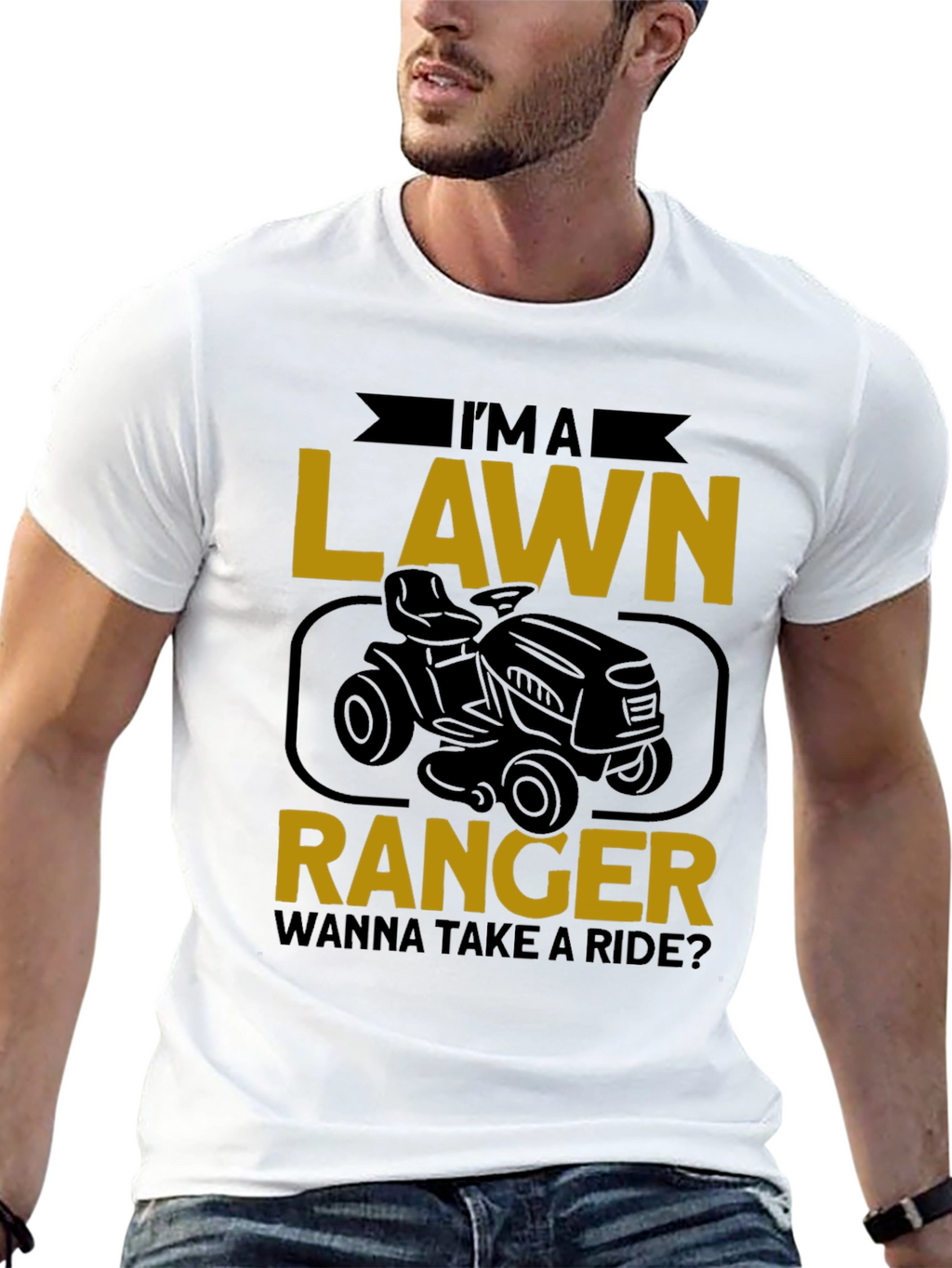 Lawn Ranger Graphic Tee - Ride-On Mower T-Shirt