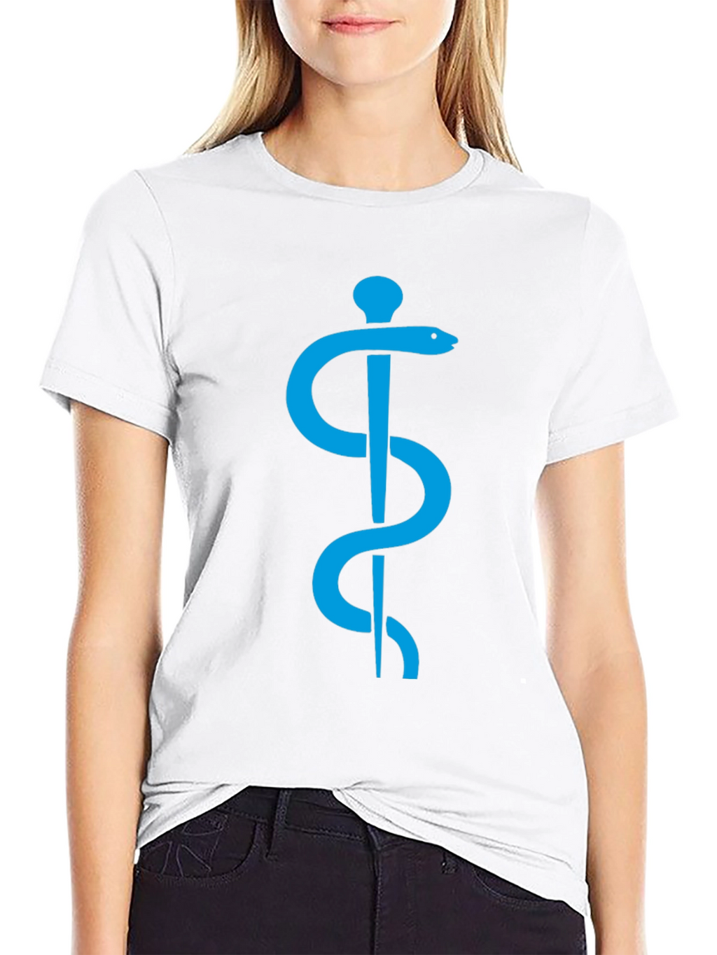 Rod of Asclepius Graphic Tee - Black
