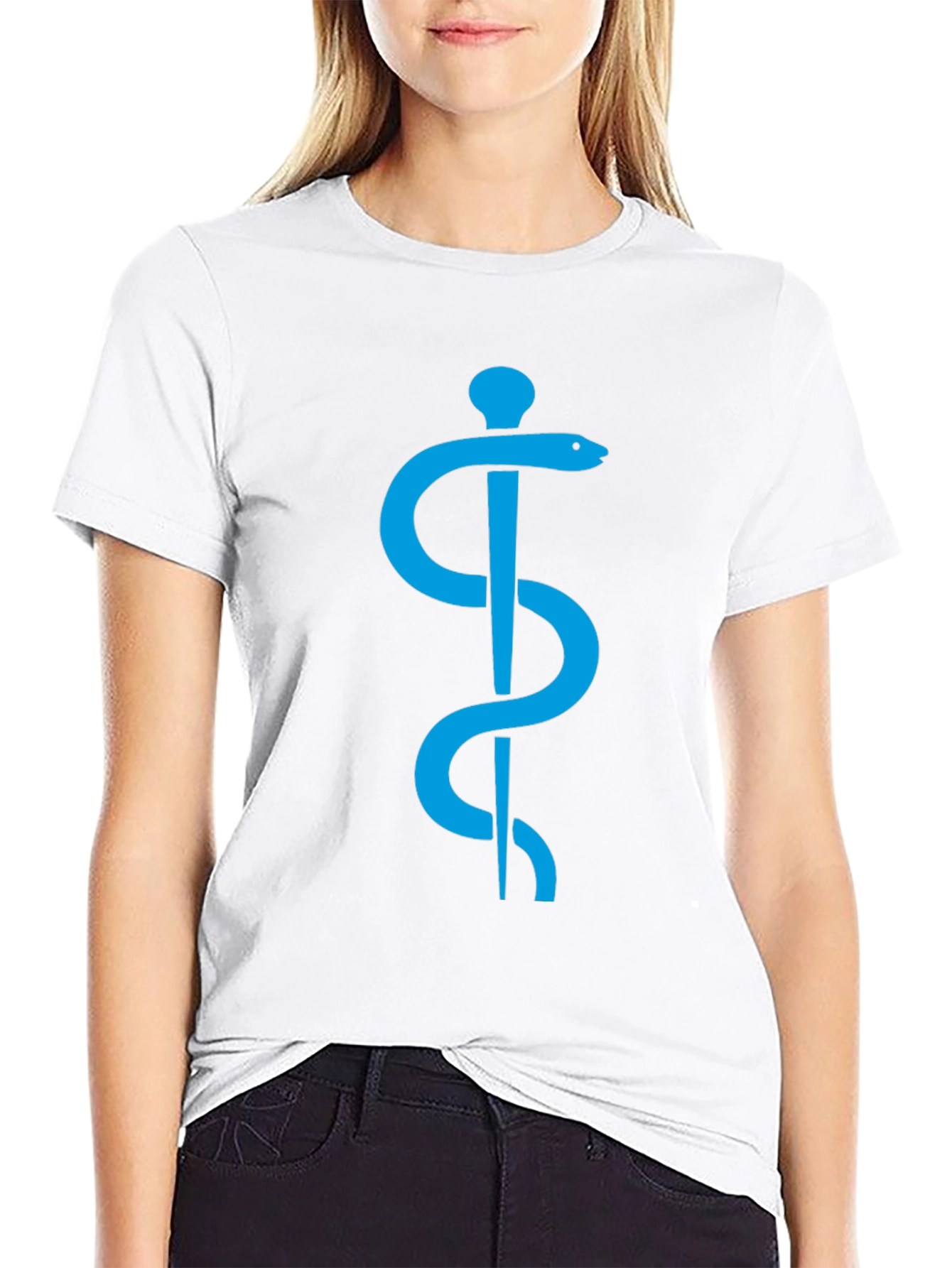 Rod of Asclepius Graphic Tee - Black