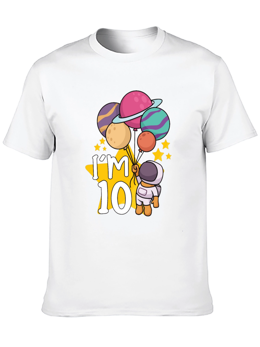 Im 10! Birthday Astronaut Planets T-Shirt