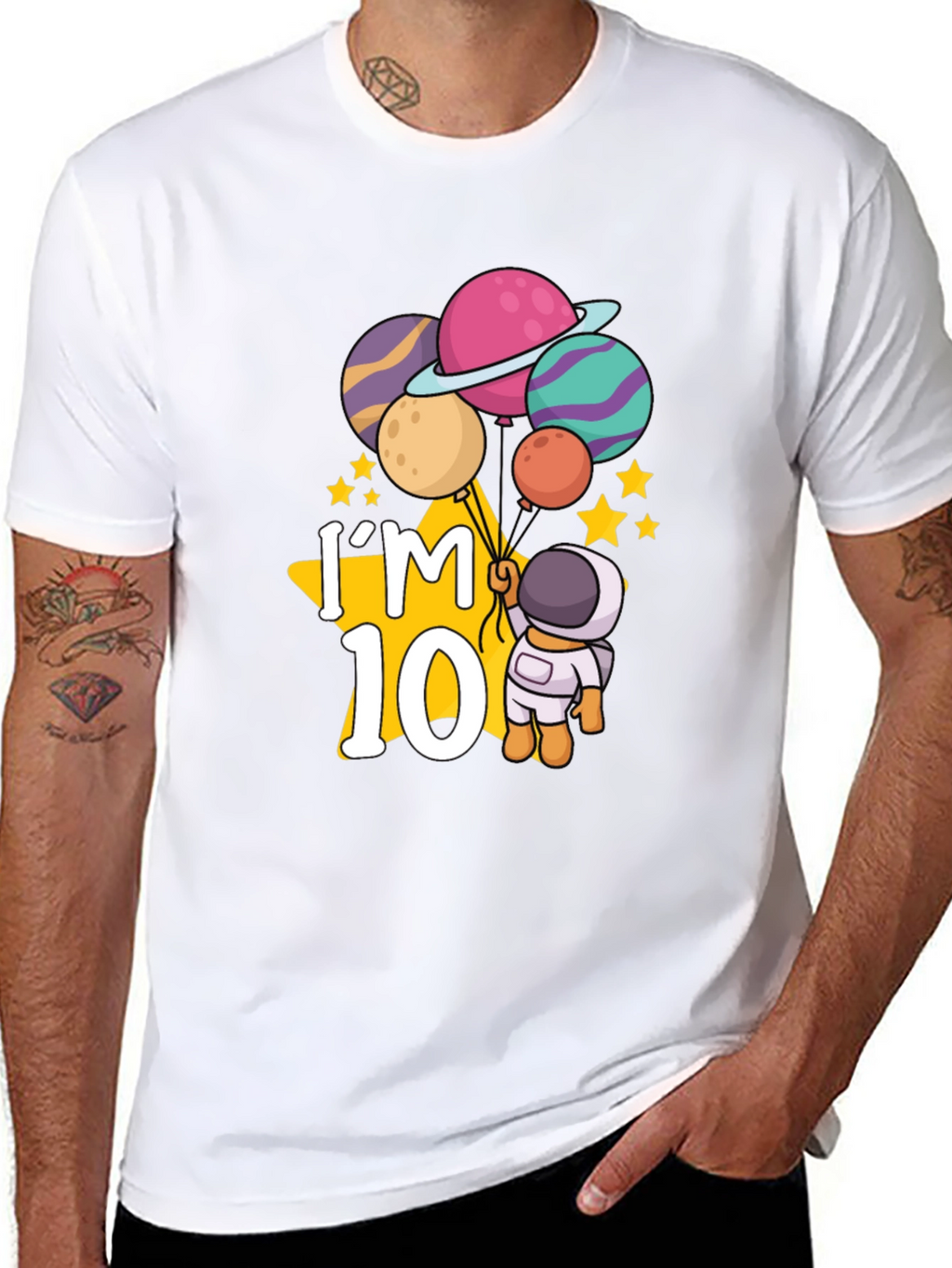 Im 10! Birthday Astronaut Planets T-Shirt