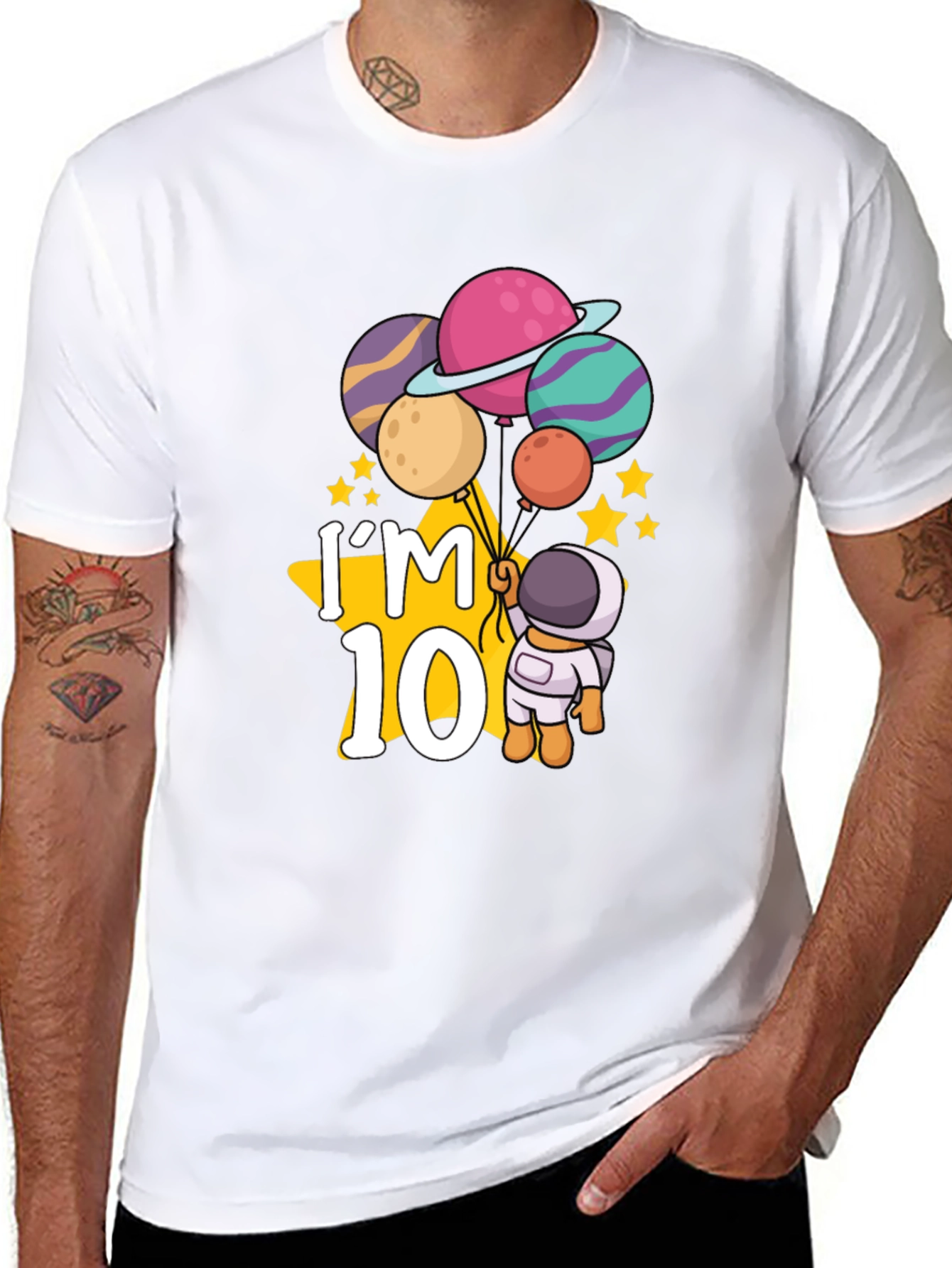 Im 10! Birthday Astronaut Planets T-Shirt