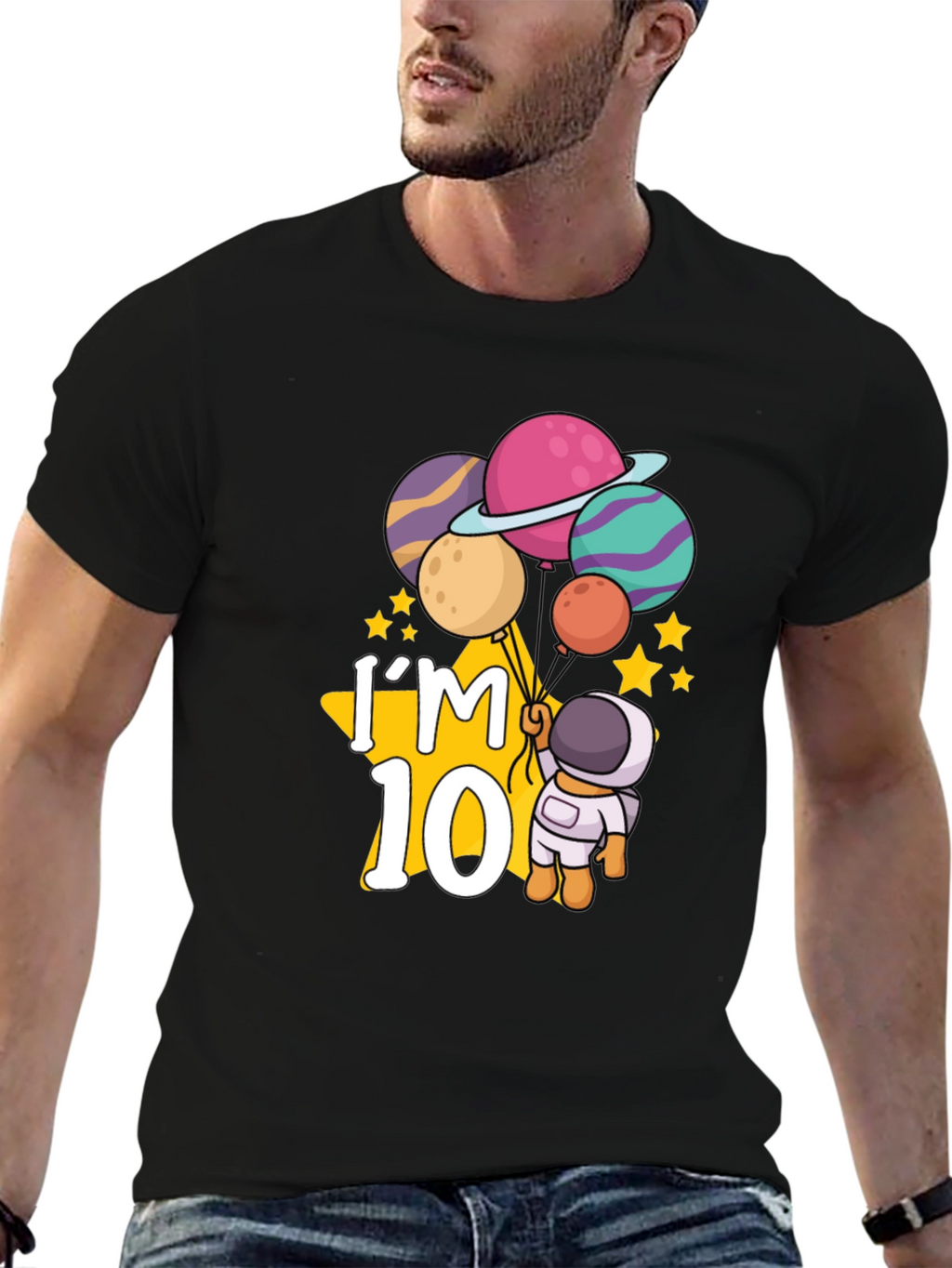 Im 10! Birthday Astronaut Planets T-Shirt