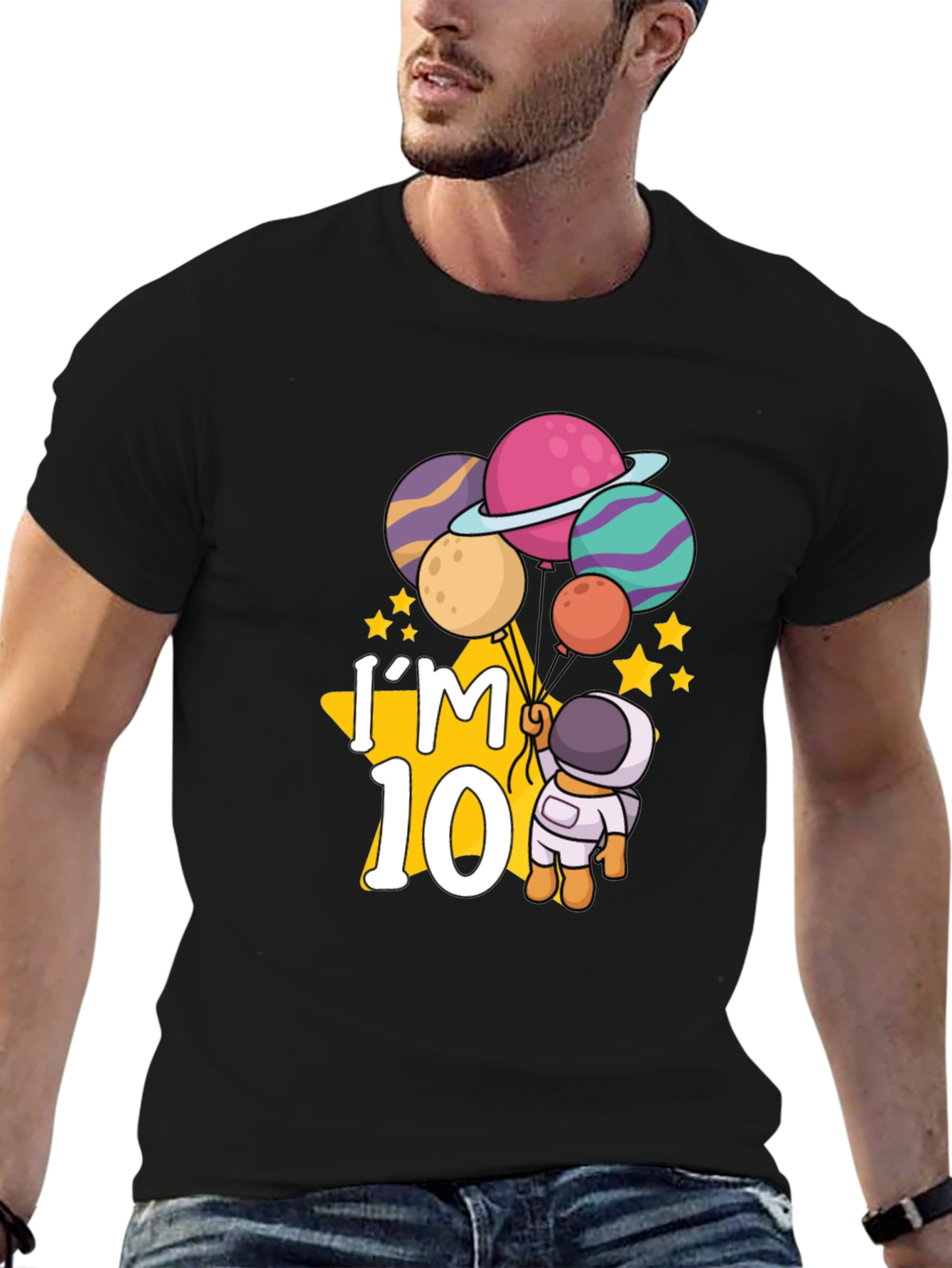 Im 10! Birthday Astronaut Planets T-Shirt