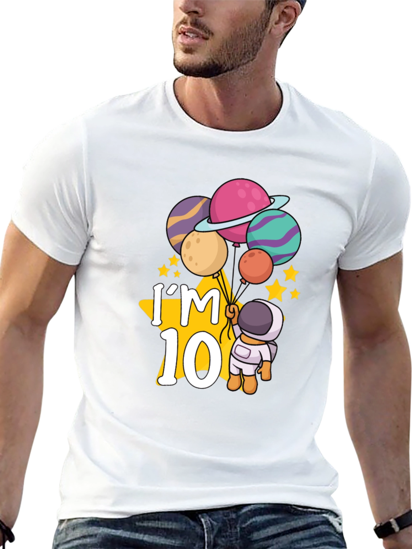 Im 10! Birthday Astronaut Planets T-Shirt