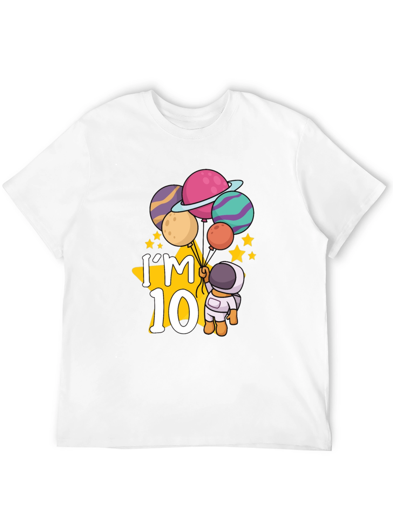 Im 10! Birthday Astronaut Planets T-Shirt