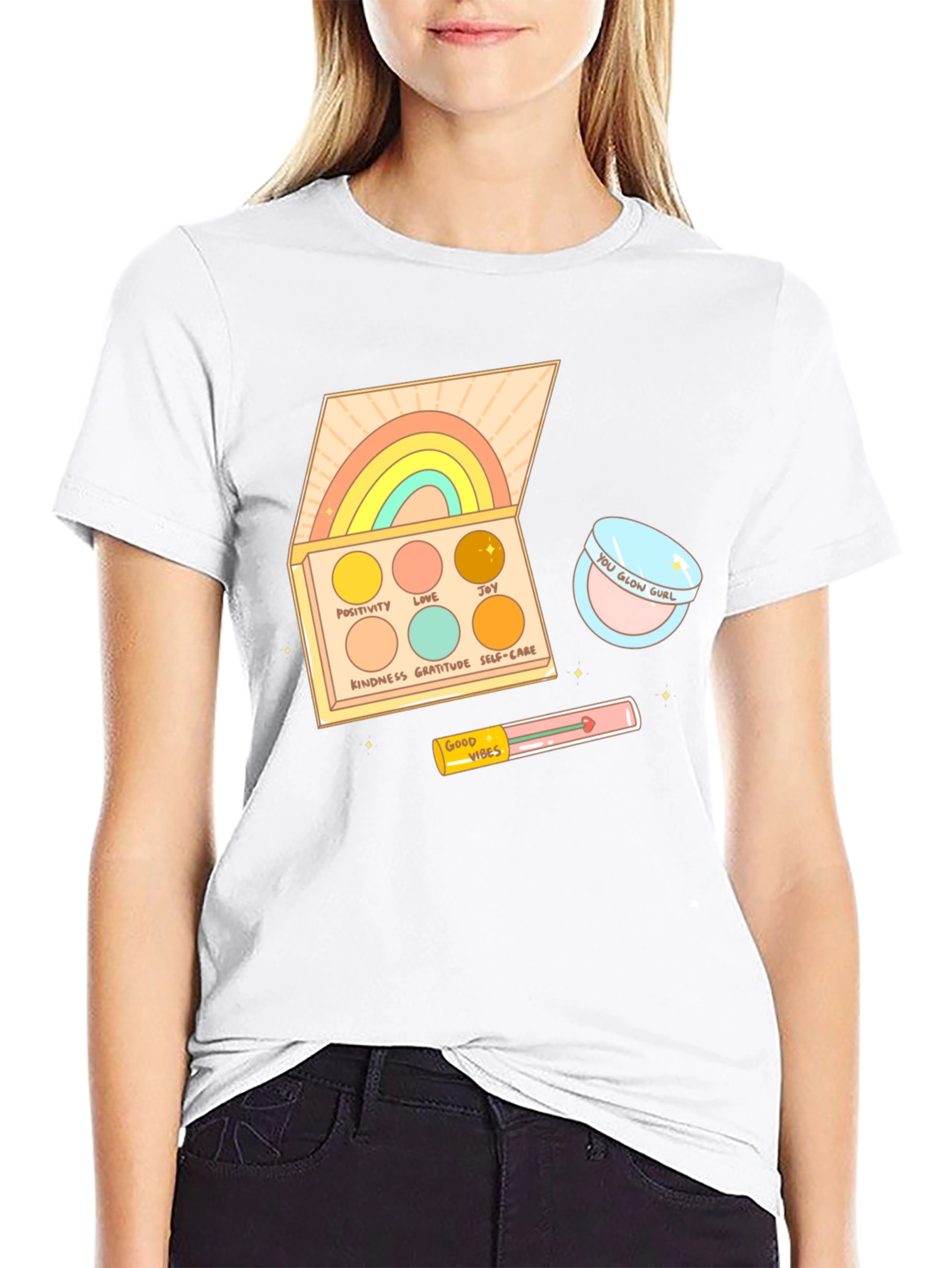 Rainbow Palette Graphic T-Shirt - Good Vibes