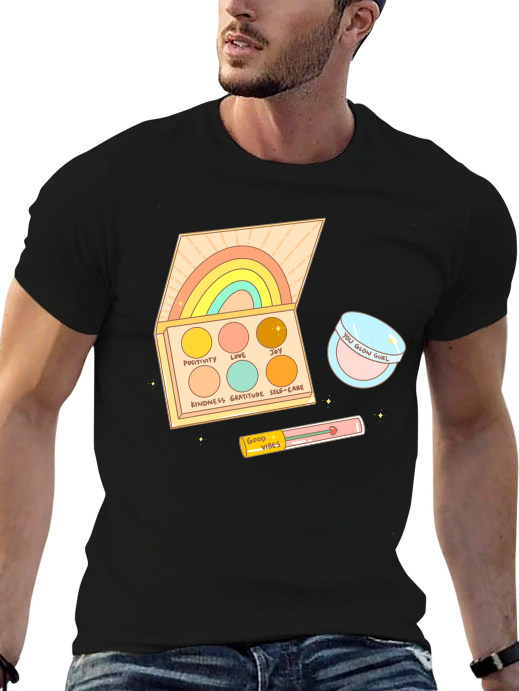 Rainbow Palette Graphic T-Shirt - Good Vibes