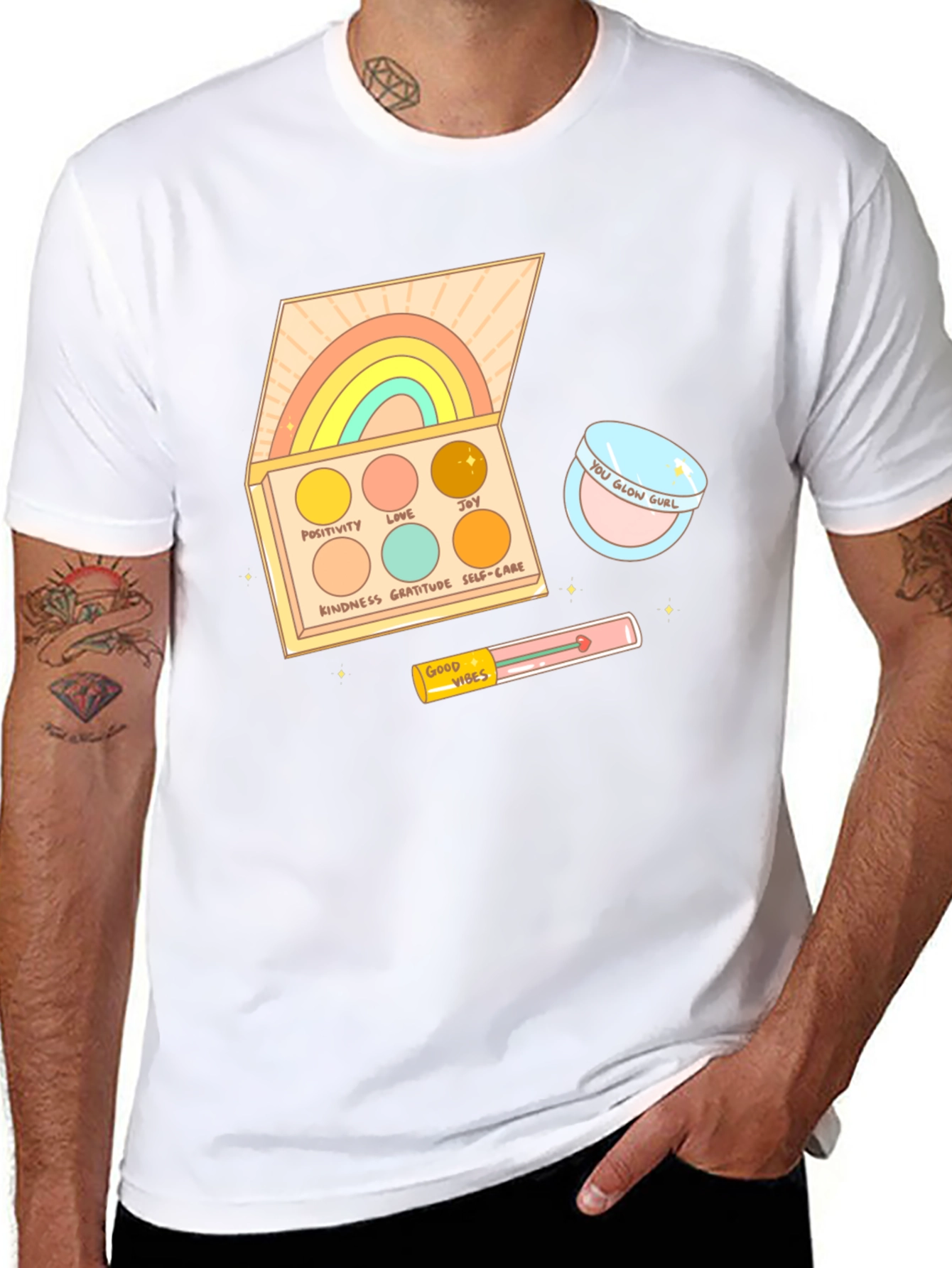 Rainbow Palette Graphic T-Shirt - Good Vibes