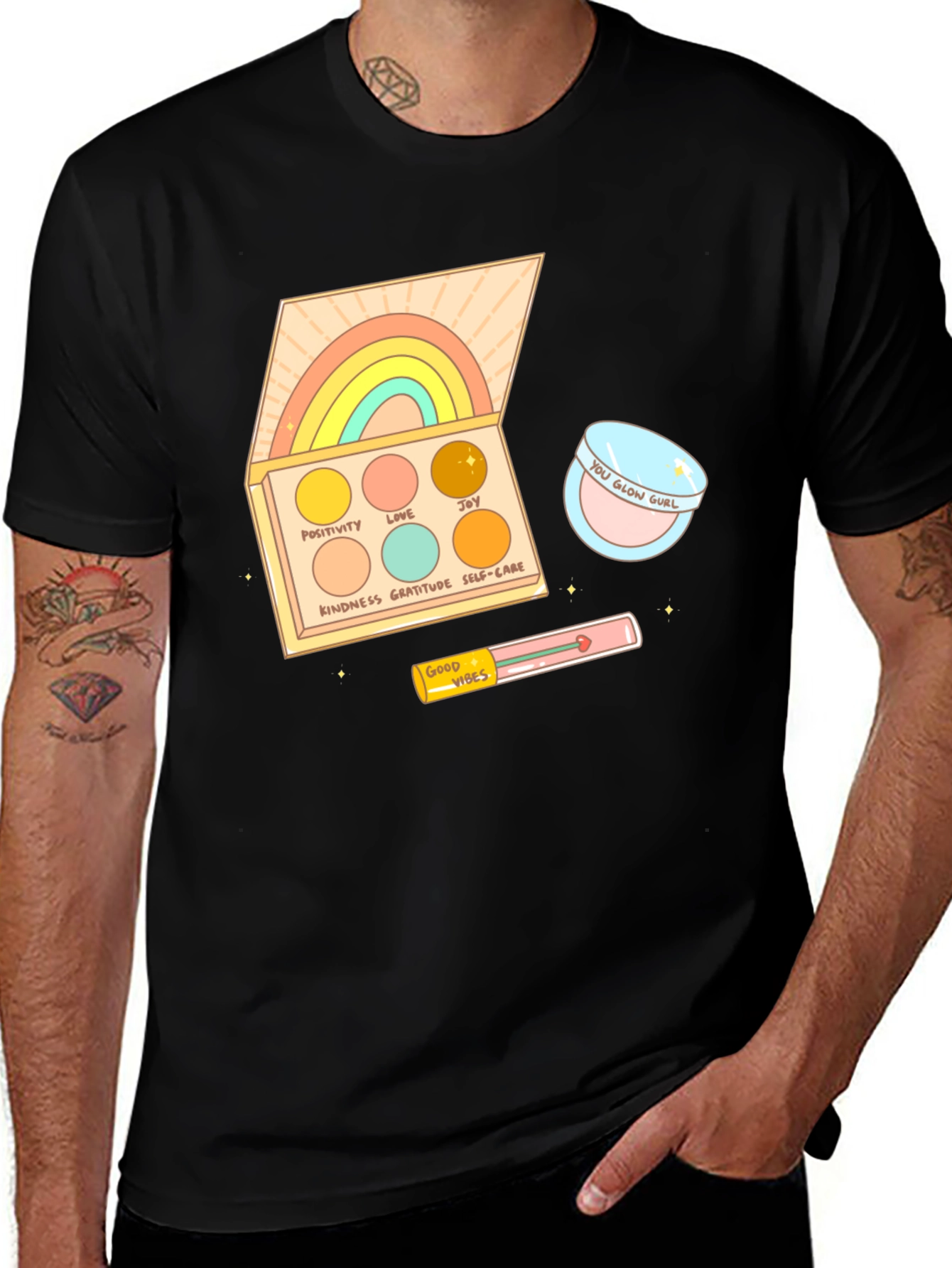 Rainbow Palette Graphic T-Shirt - Good Vibes