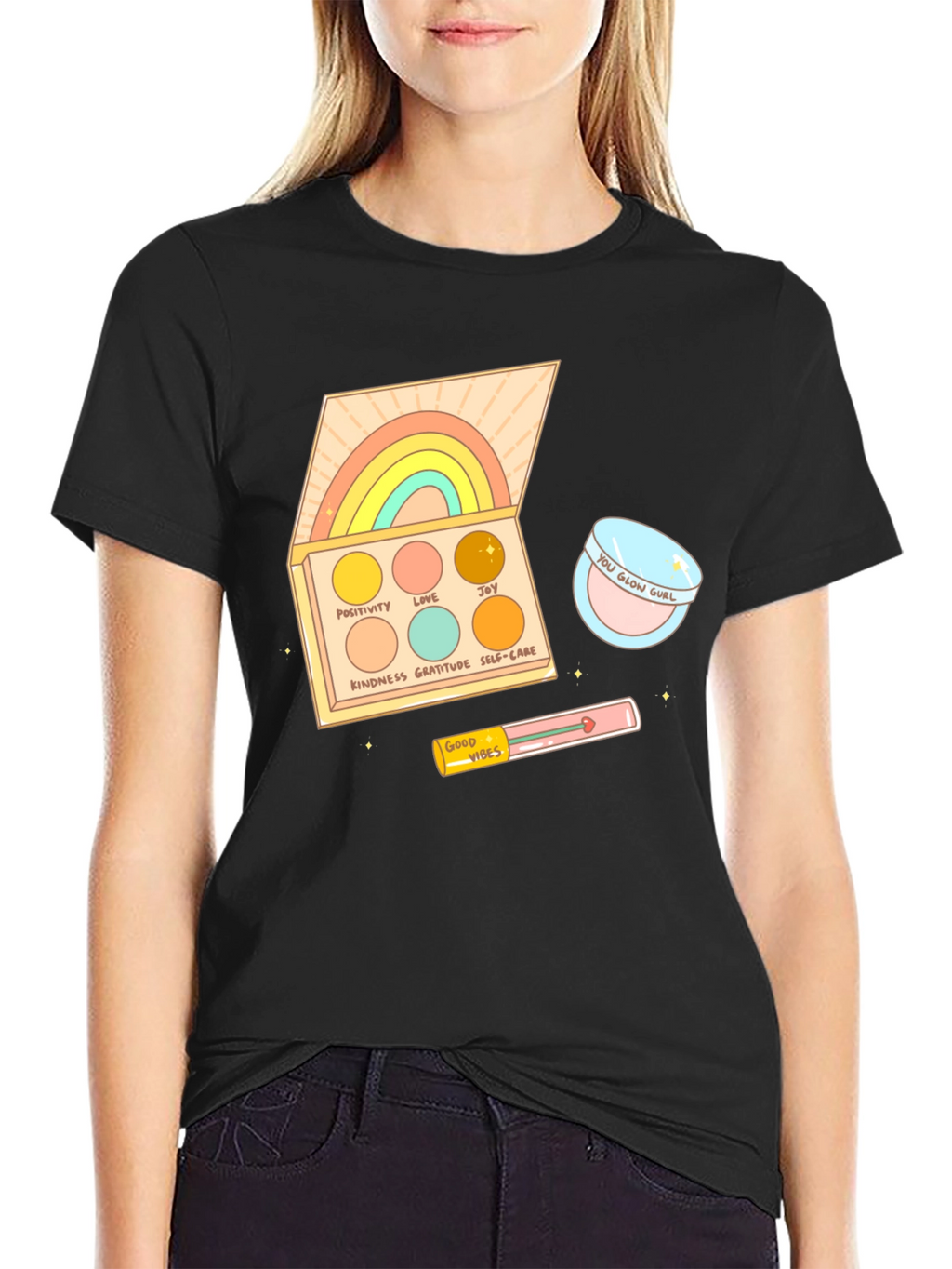 Rainbow Palette Graphic T-Shirt - Good Vibes