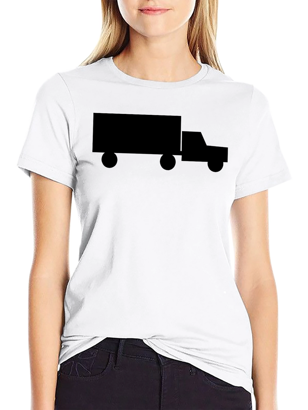 Truck Graphic Tee - Simple Black Design