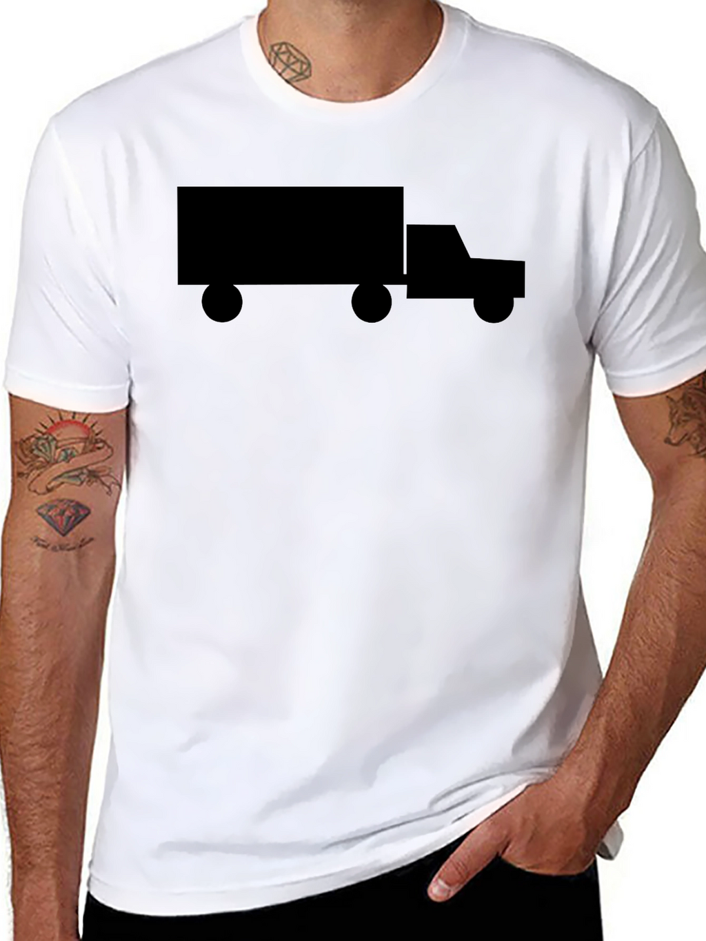 Truck Graphic Tee - Simple Black Design