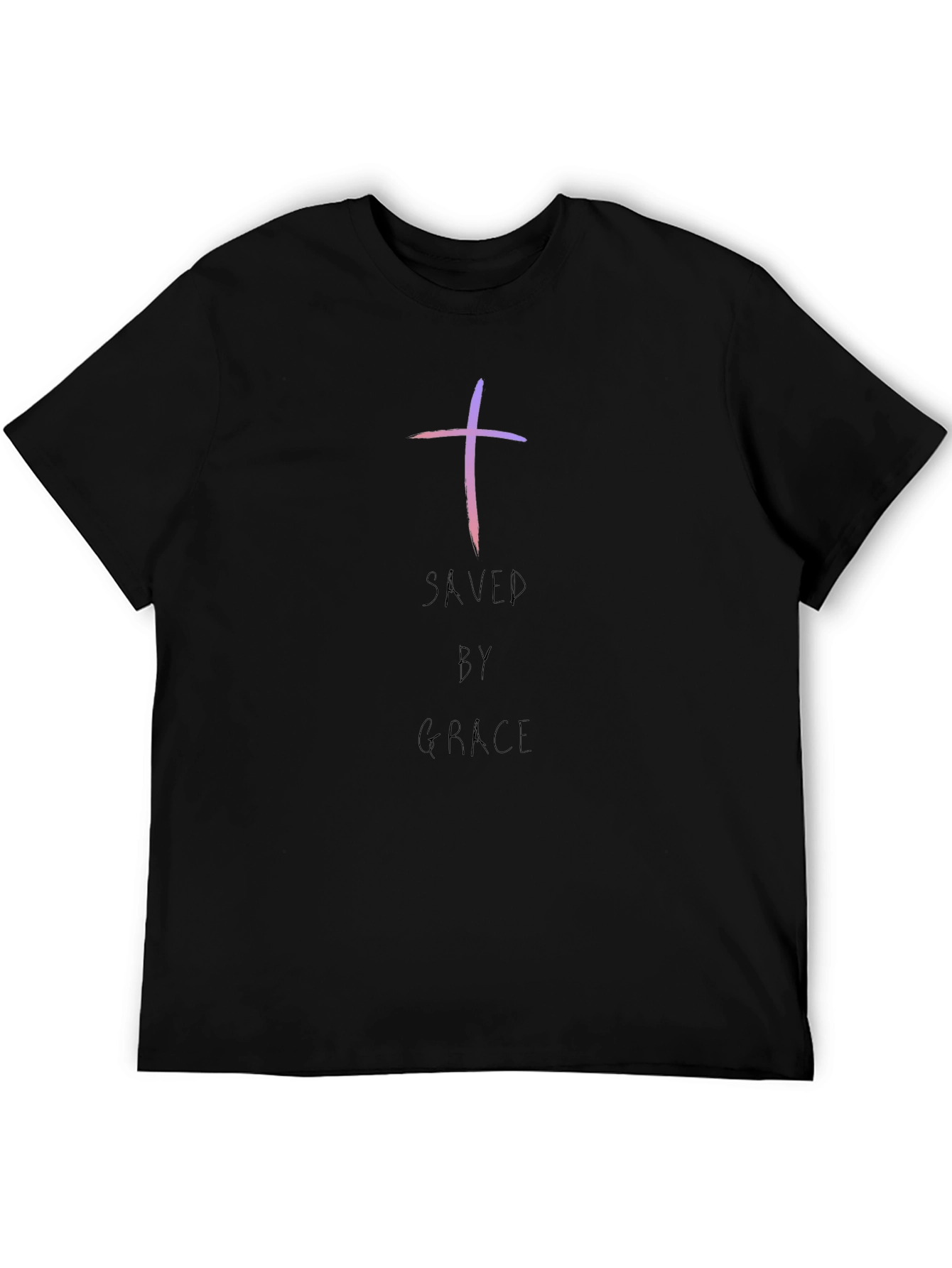 Saved By Grace Christian T-Shirt - Black