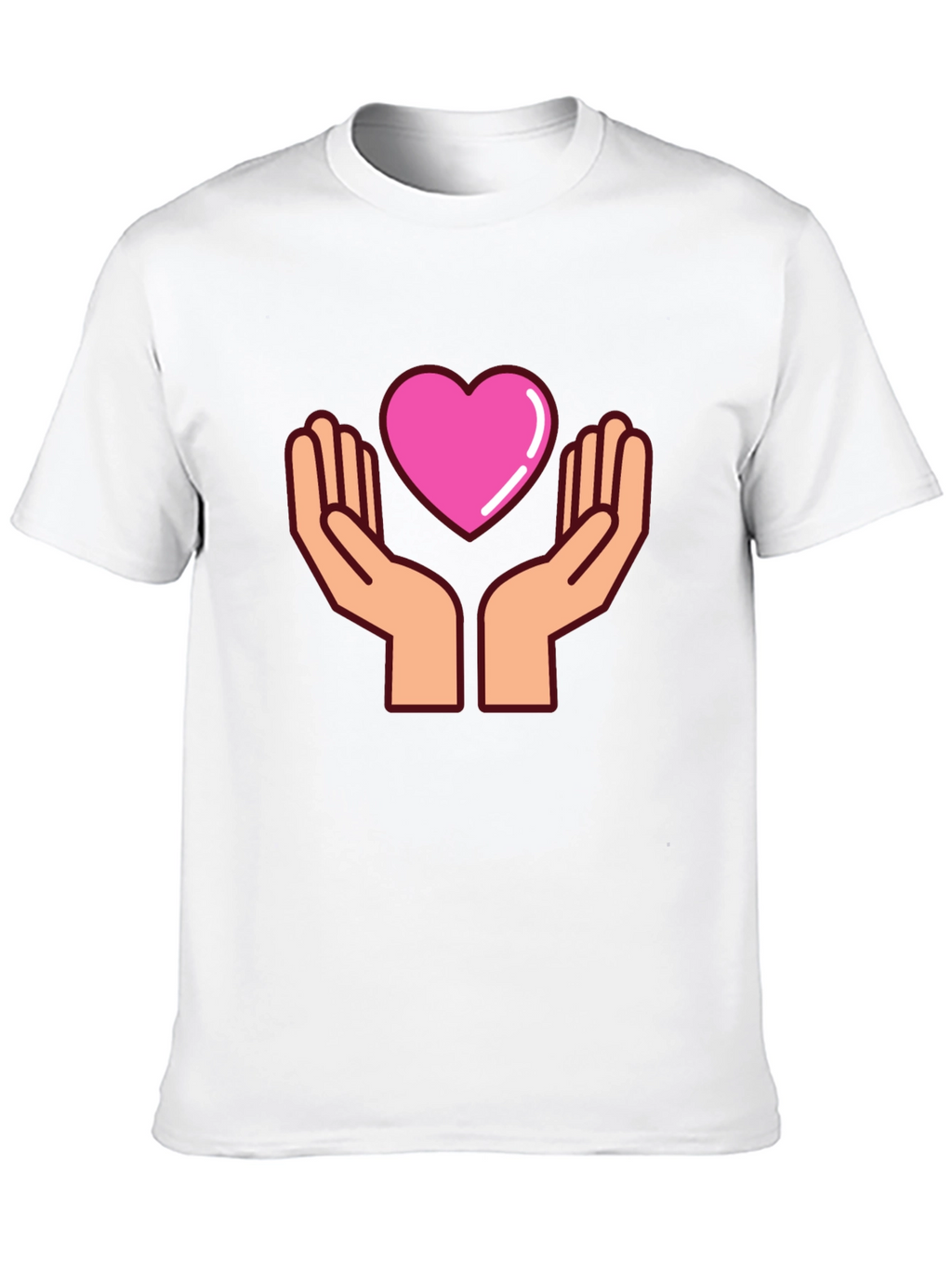 Heart Hands Graphic T-Shirt - Black