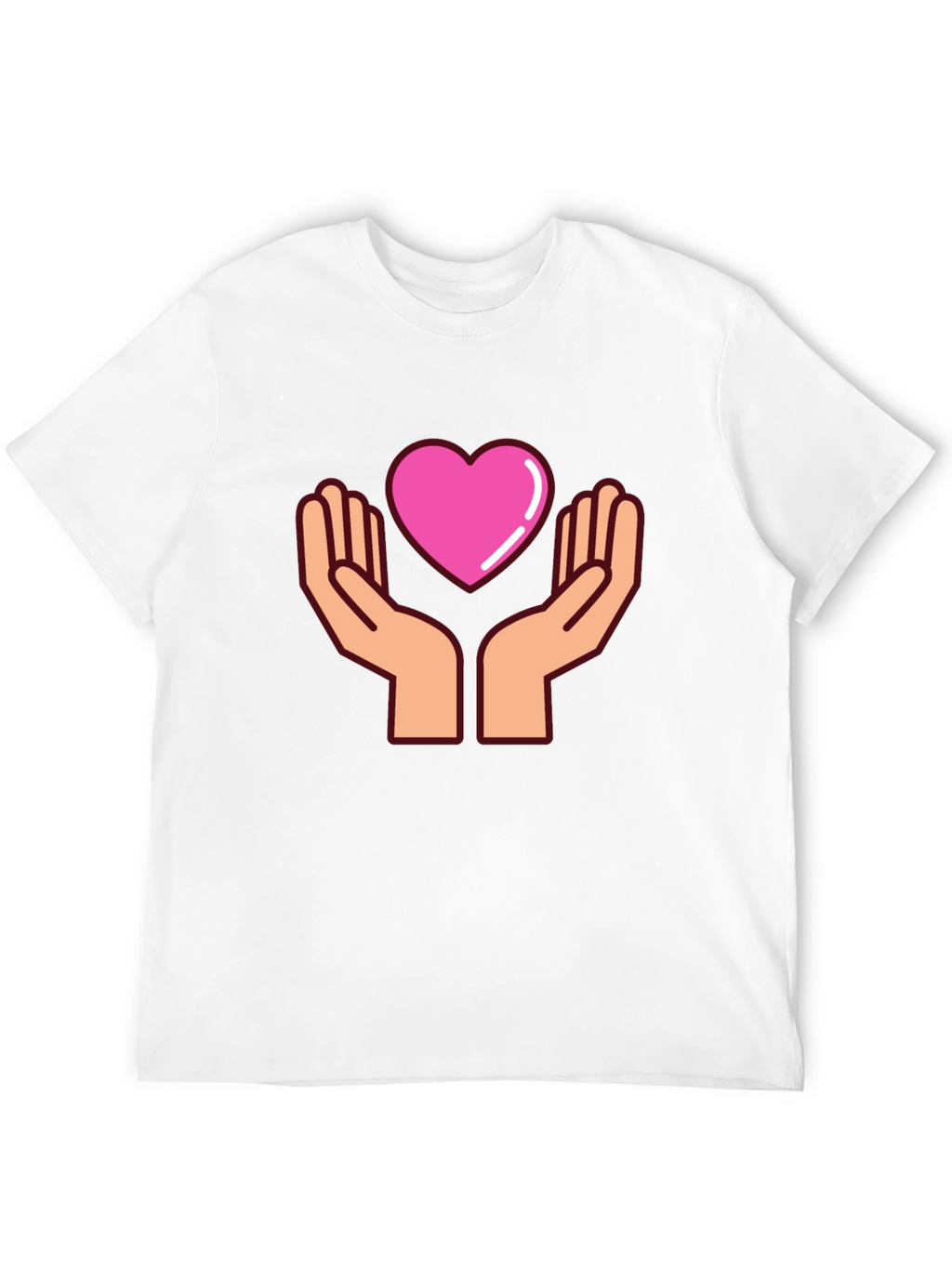 Heart Hands Graphic T-Shirt - Black