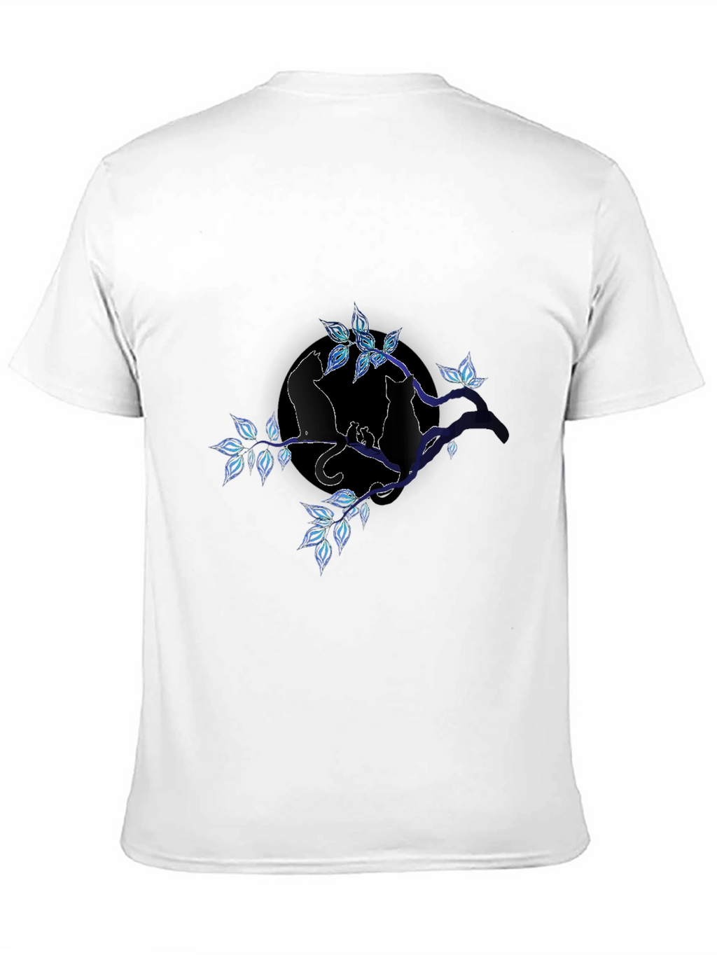 Cat Silhouette on Branch T-Shirt
