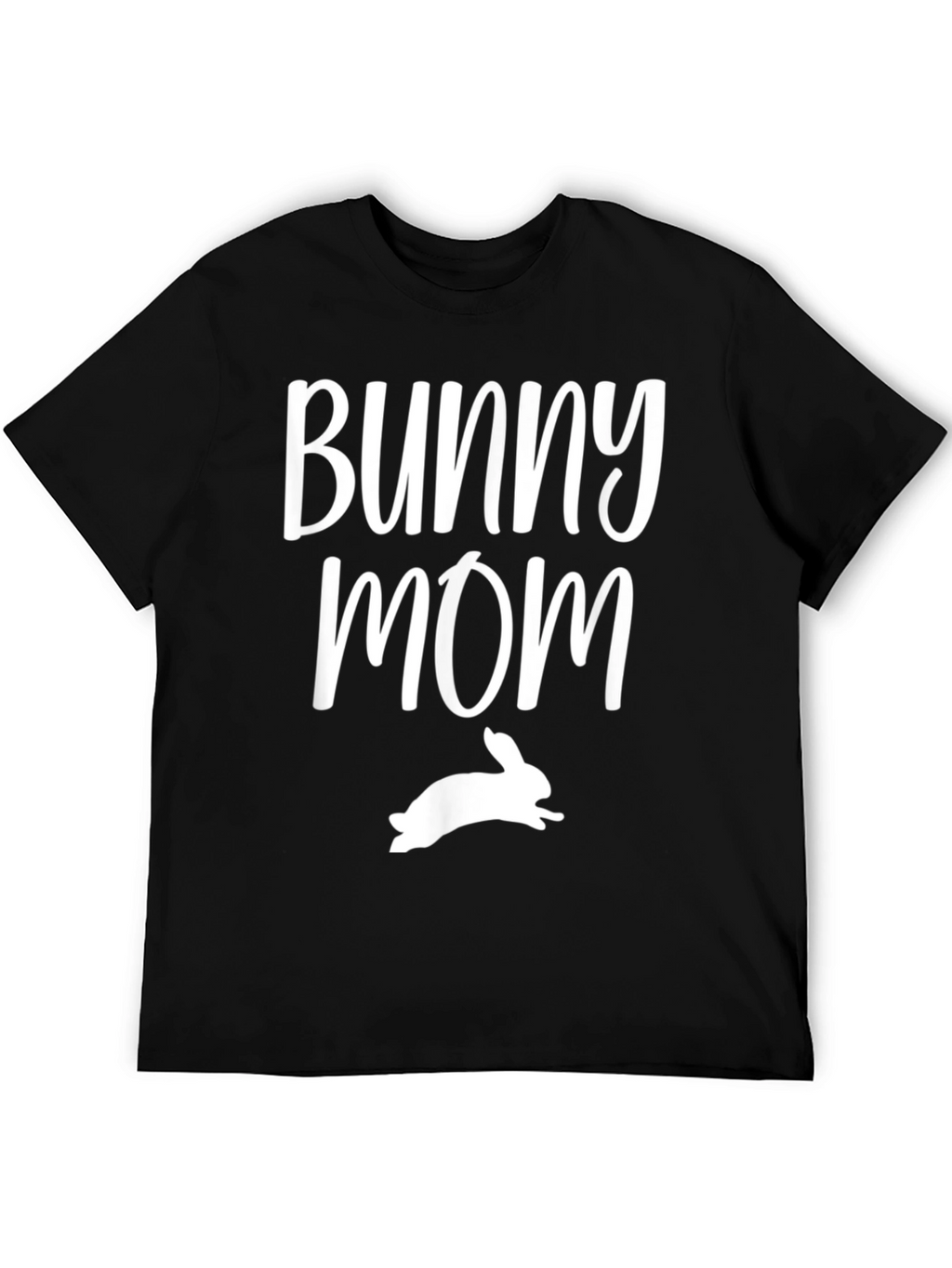 Bunny Mom Graphic Tee - Soft Black T-Shirt