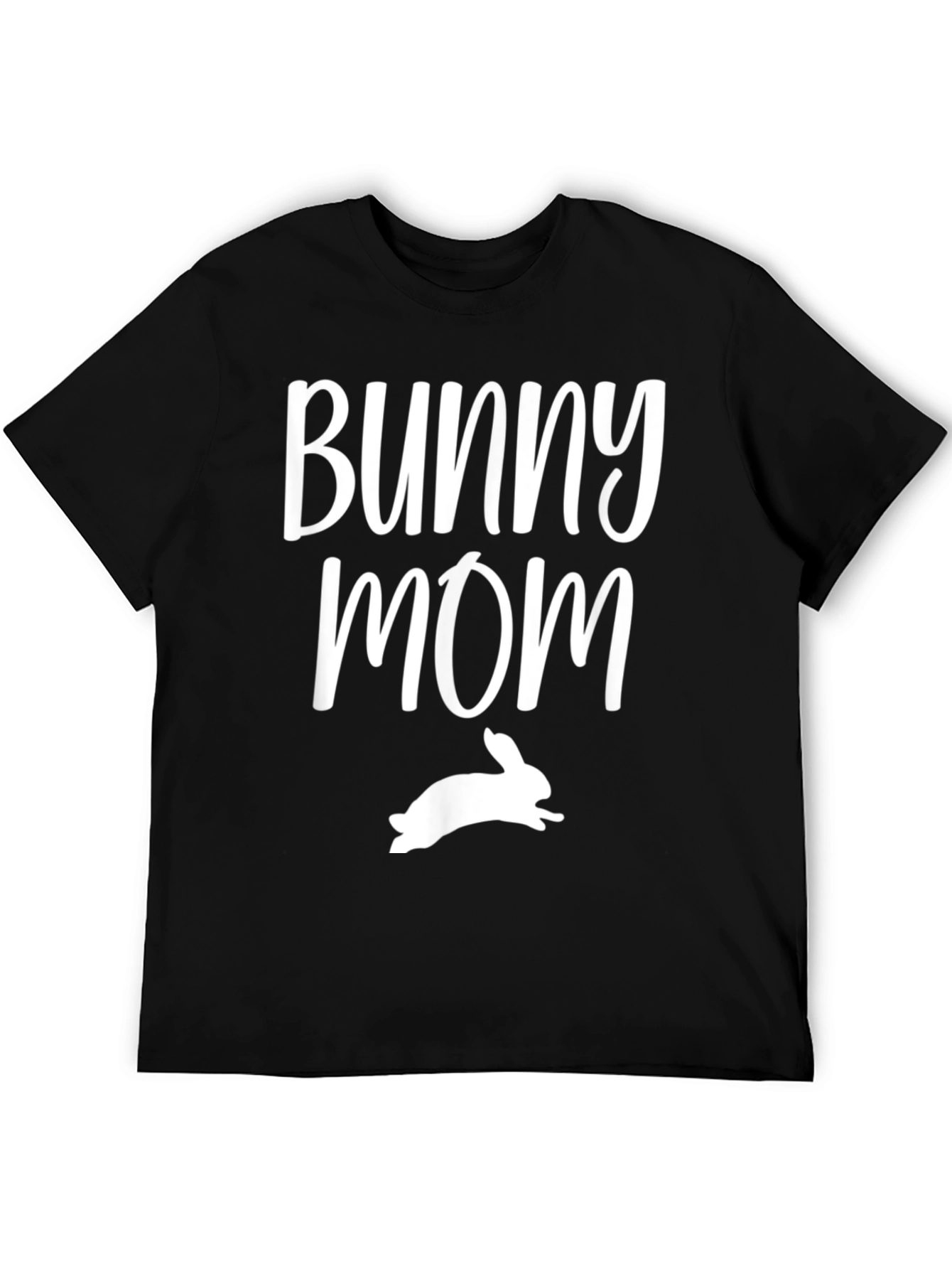 Bunny Mom Graphic Tee - Soft Black T-Shirt
