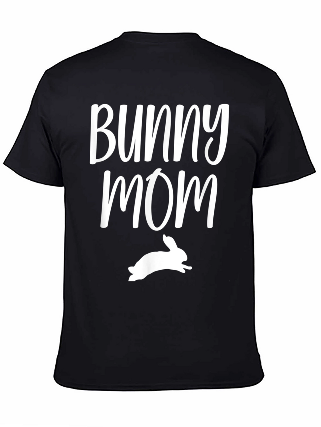 Bunny Mom Graphic Tee - Soft Black T-Shirt