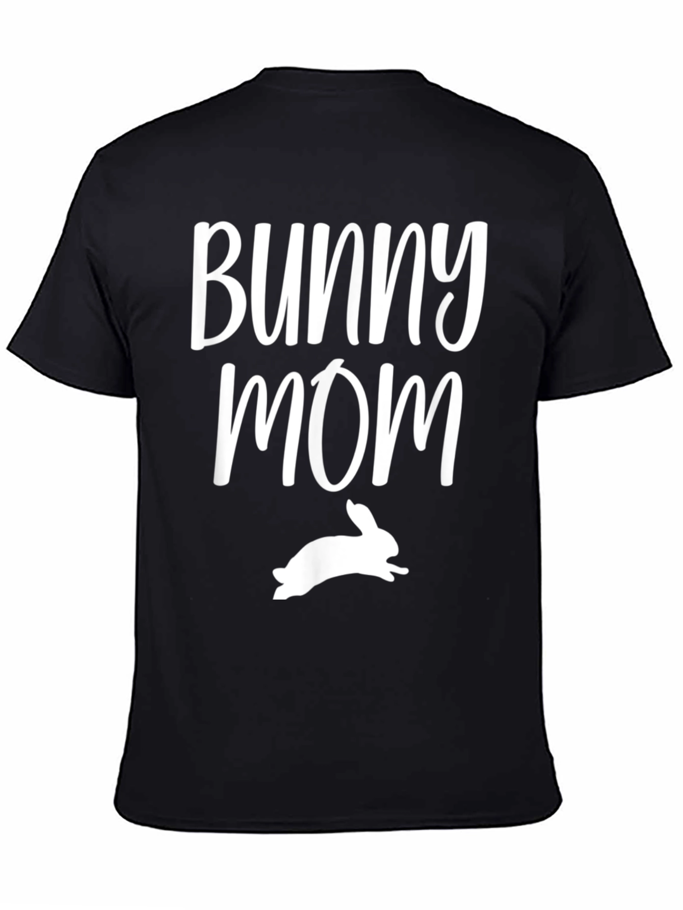 Bunny Mom Graphic Tee - Soft Black T-Shirt