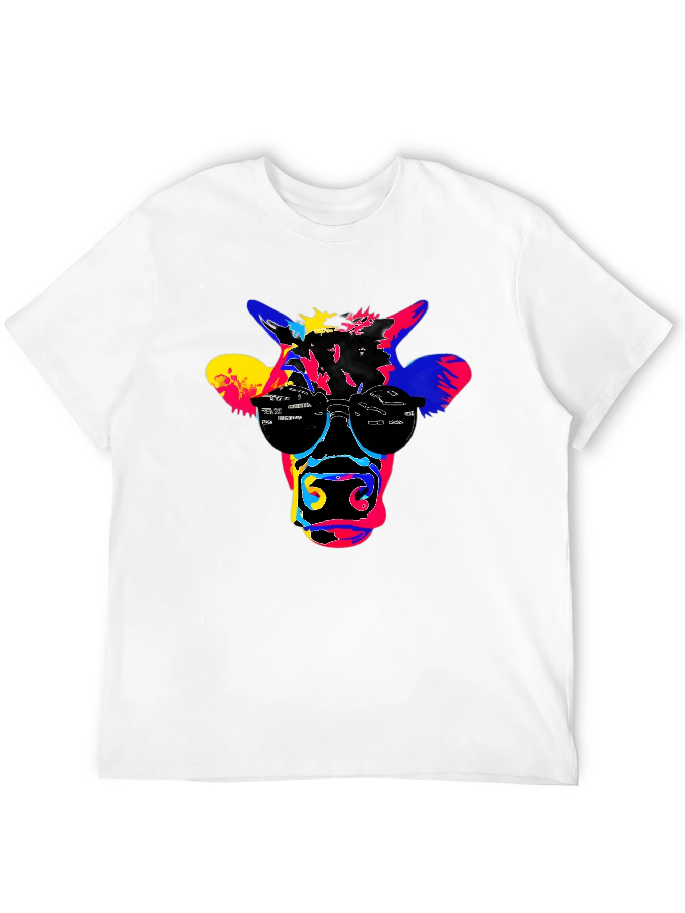 Cool Cow Graphic Tee - Black Cotton T-Shirt