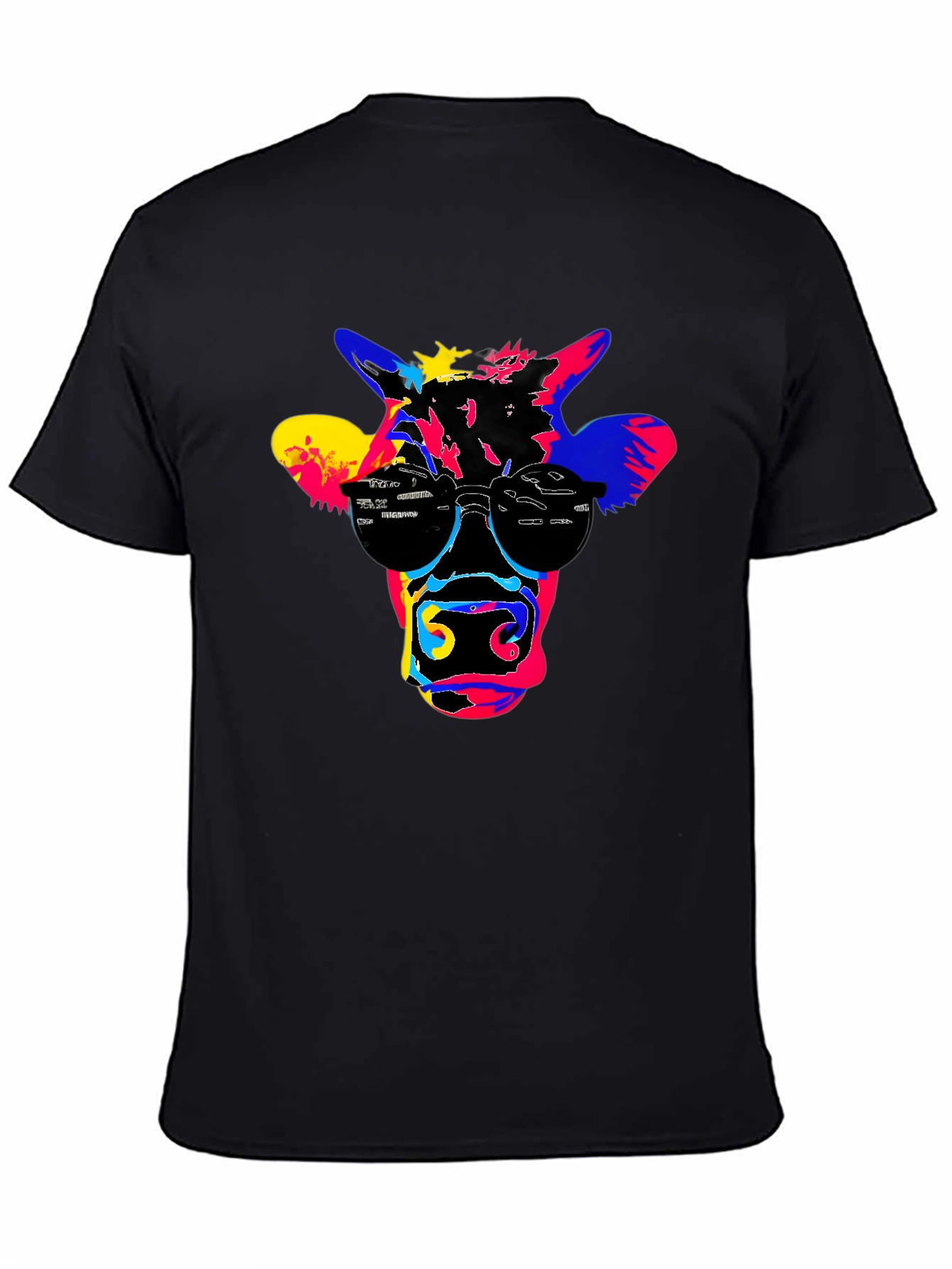 Cool Cow Graphic Tee - Black Cotton T-Shirt