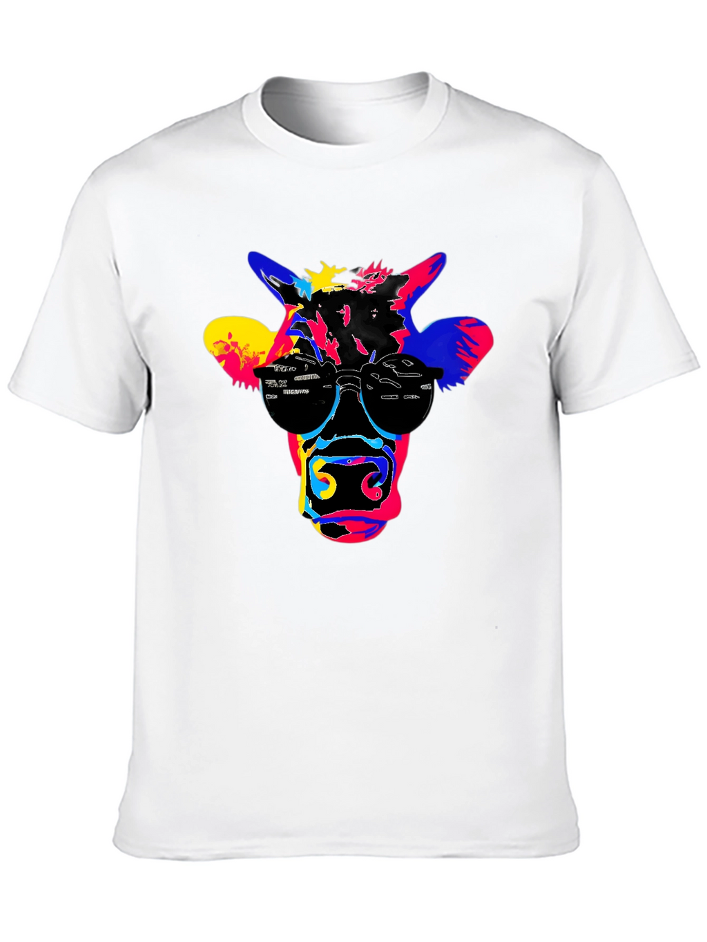 Cool Cow Graphic Tee - Black Cotton T-Shirt