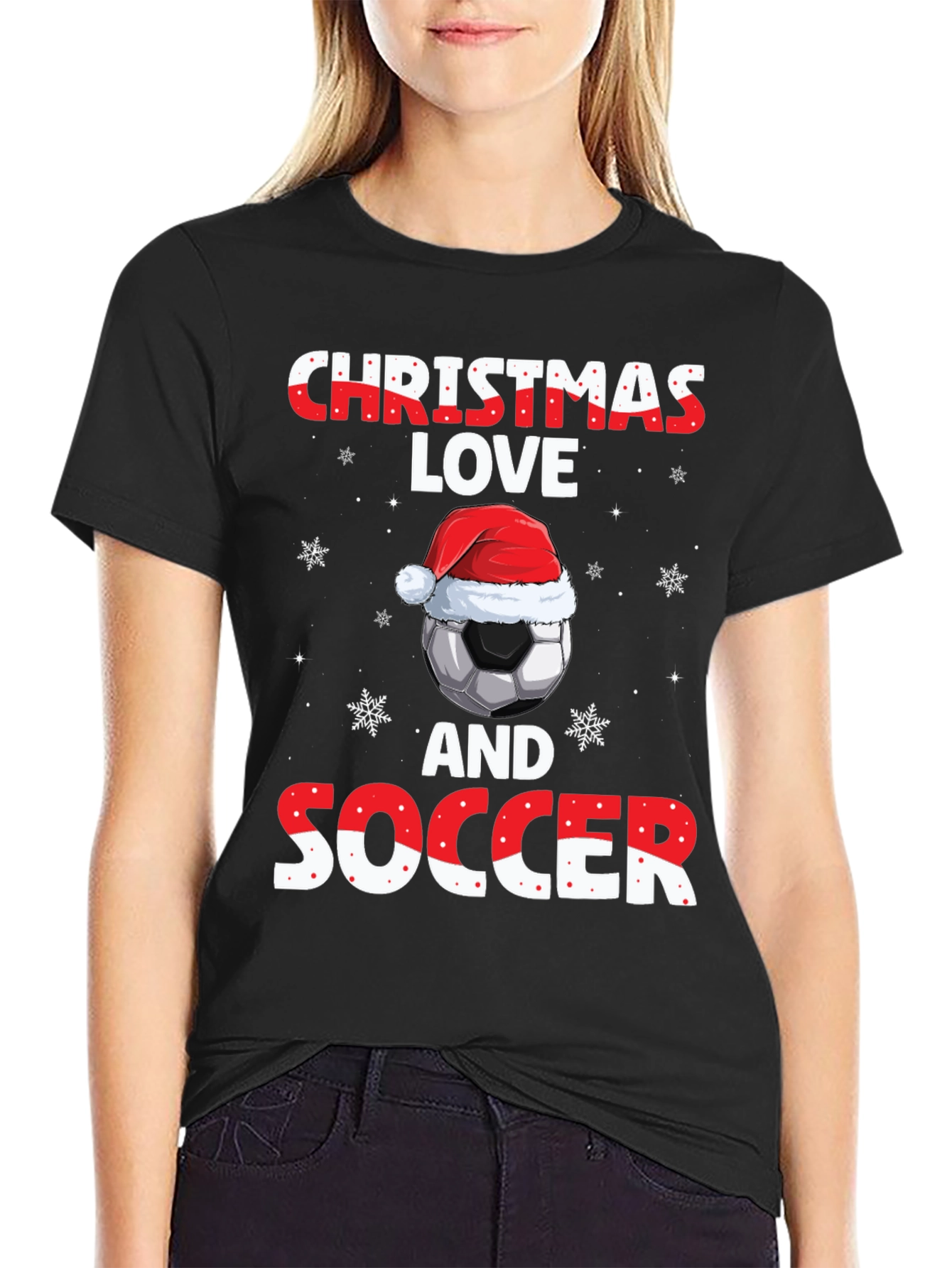 Christmas Love and Soccer T-Shirt