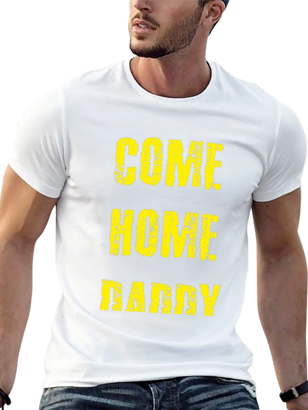 Come Home Daddy Tee - Black Graphic T-Shirt