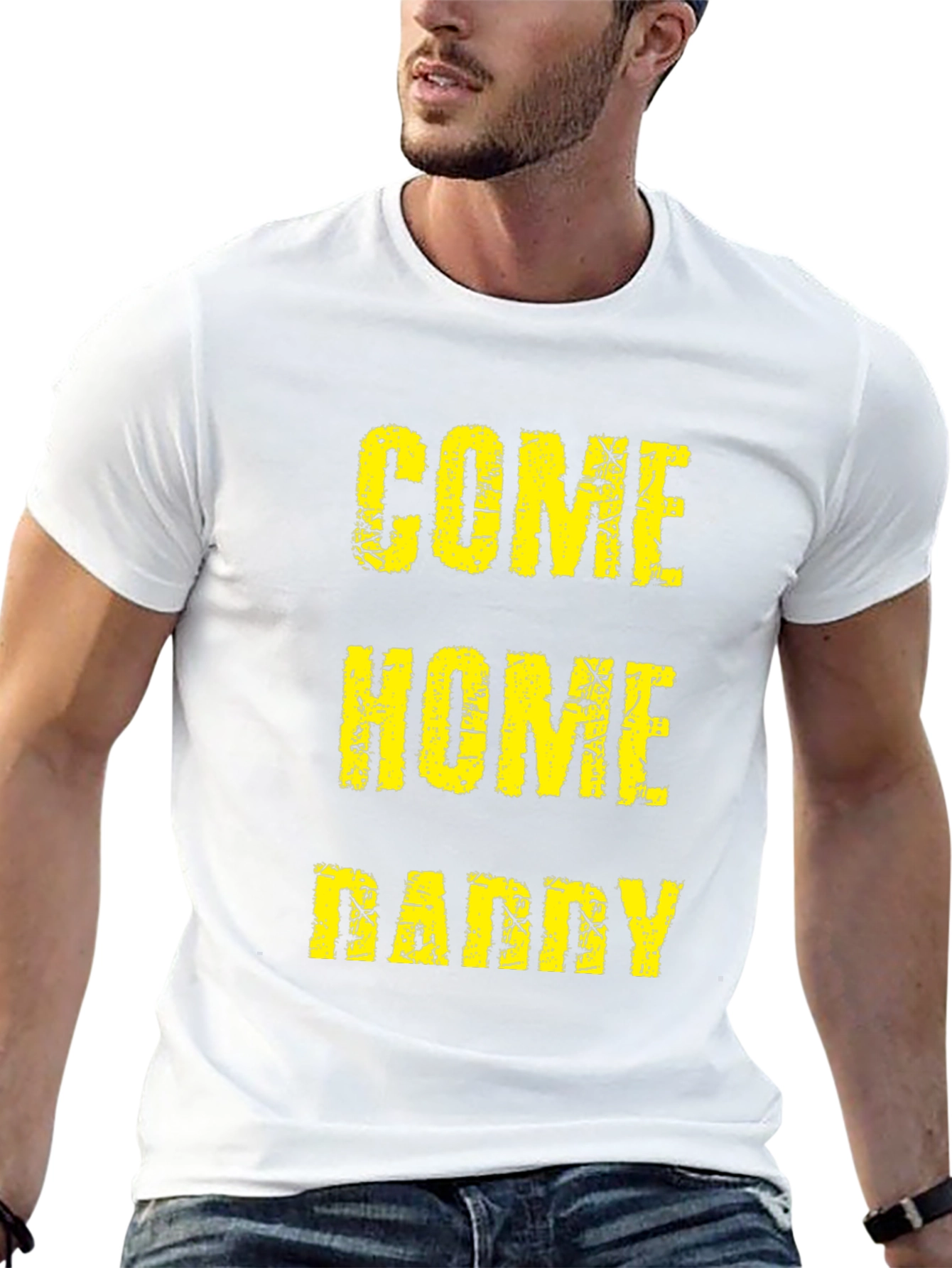 Come Home Daddy Tee - Black Graphic T-Shirt