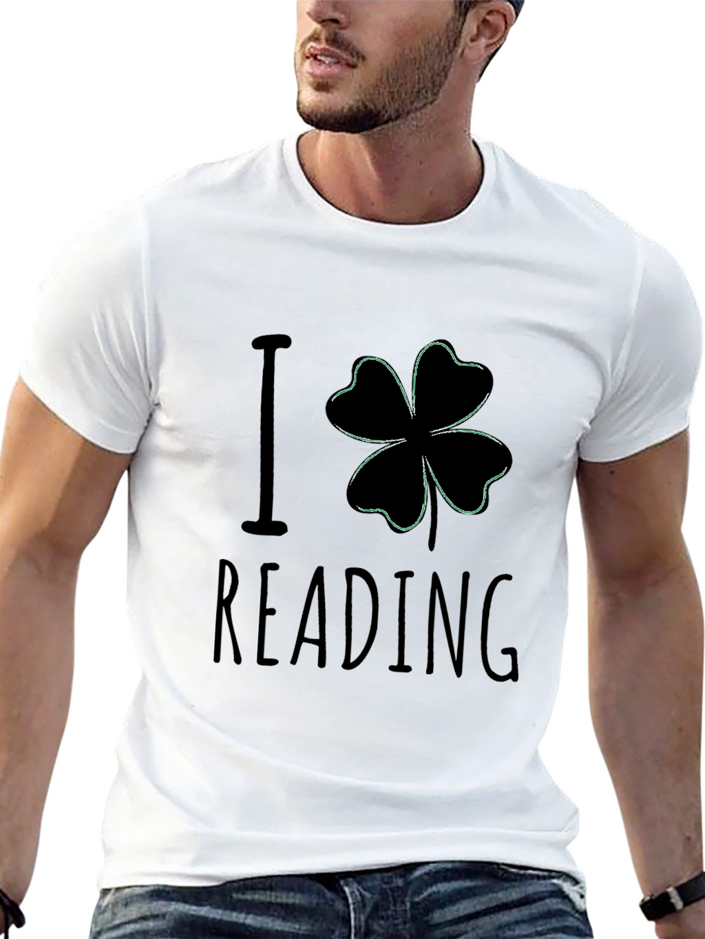 I Clover Reading Black T-Shirt