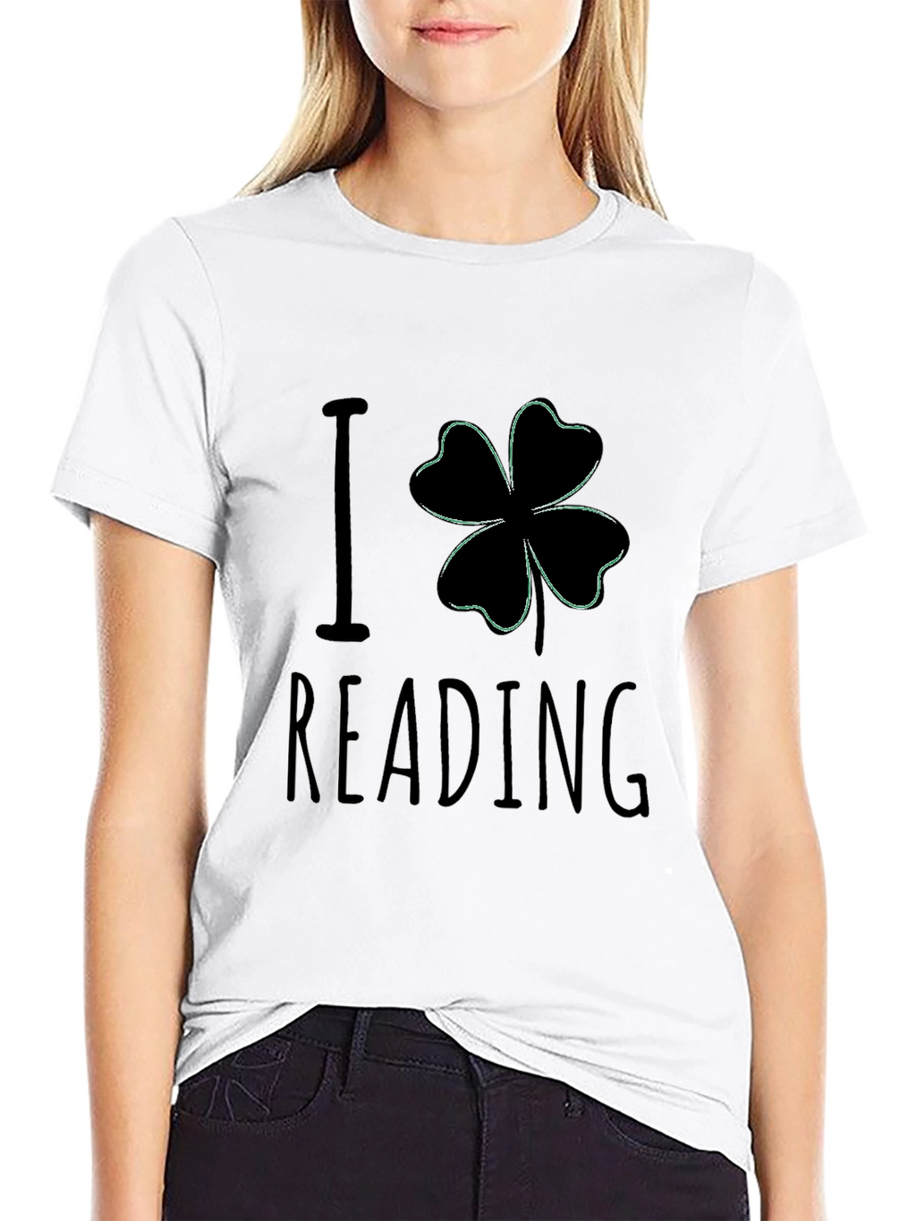 I Clover Reading Black T-Shirt